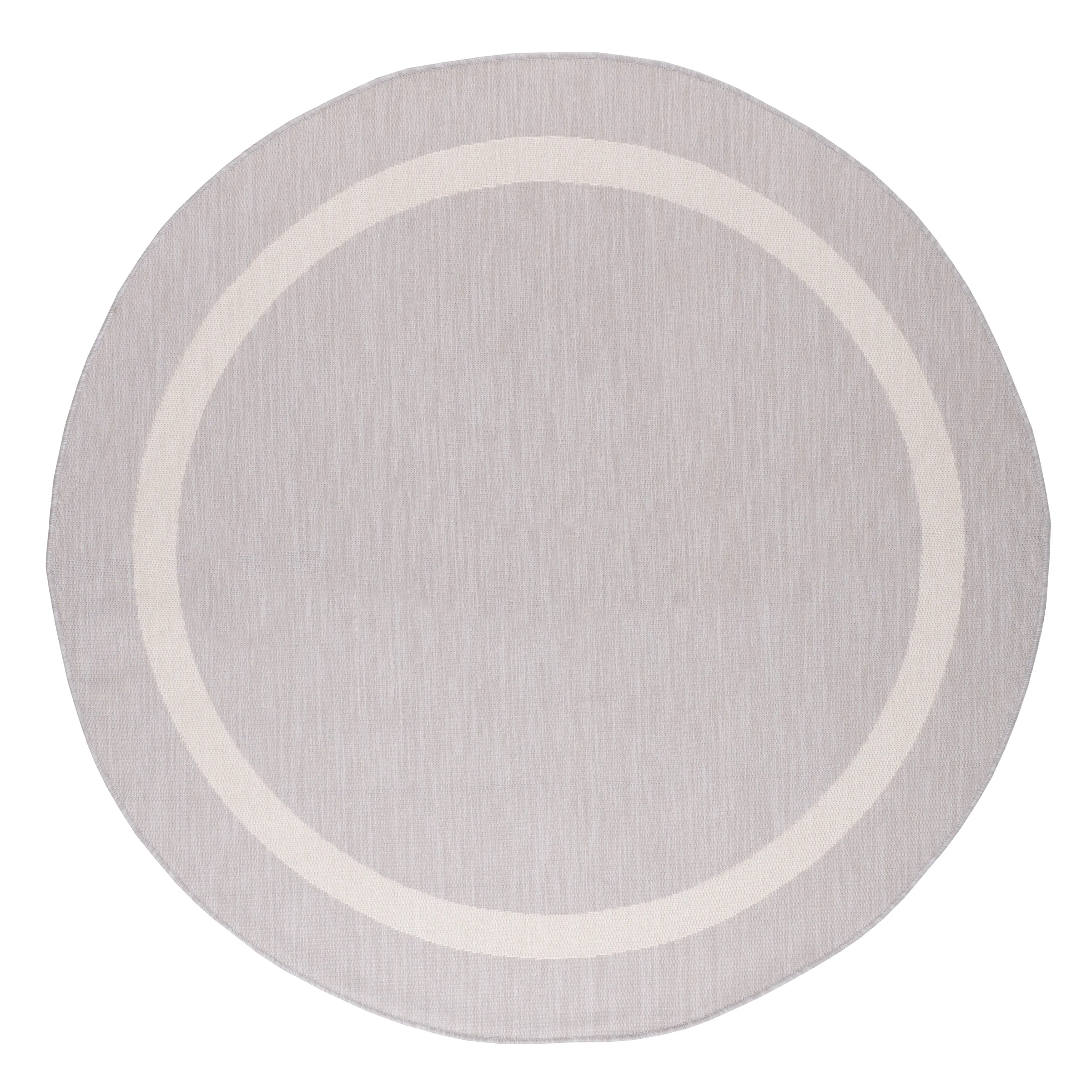 Beverly Rug Bordered Indoor Outdoor Rug. Outside Carpet for Patio. Deck. Porch - Grey