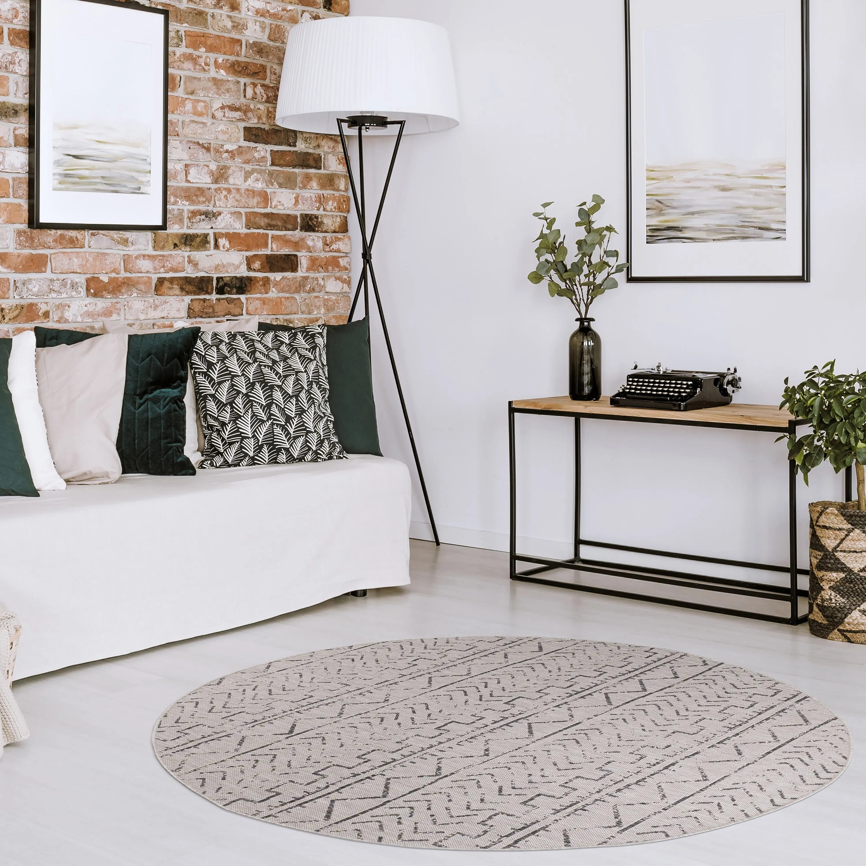 Beverly Rug Dark Grey Trellis Indoor Outdoor Rug. Outside Carpet for Patio. Deck. Porch