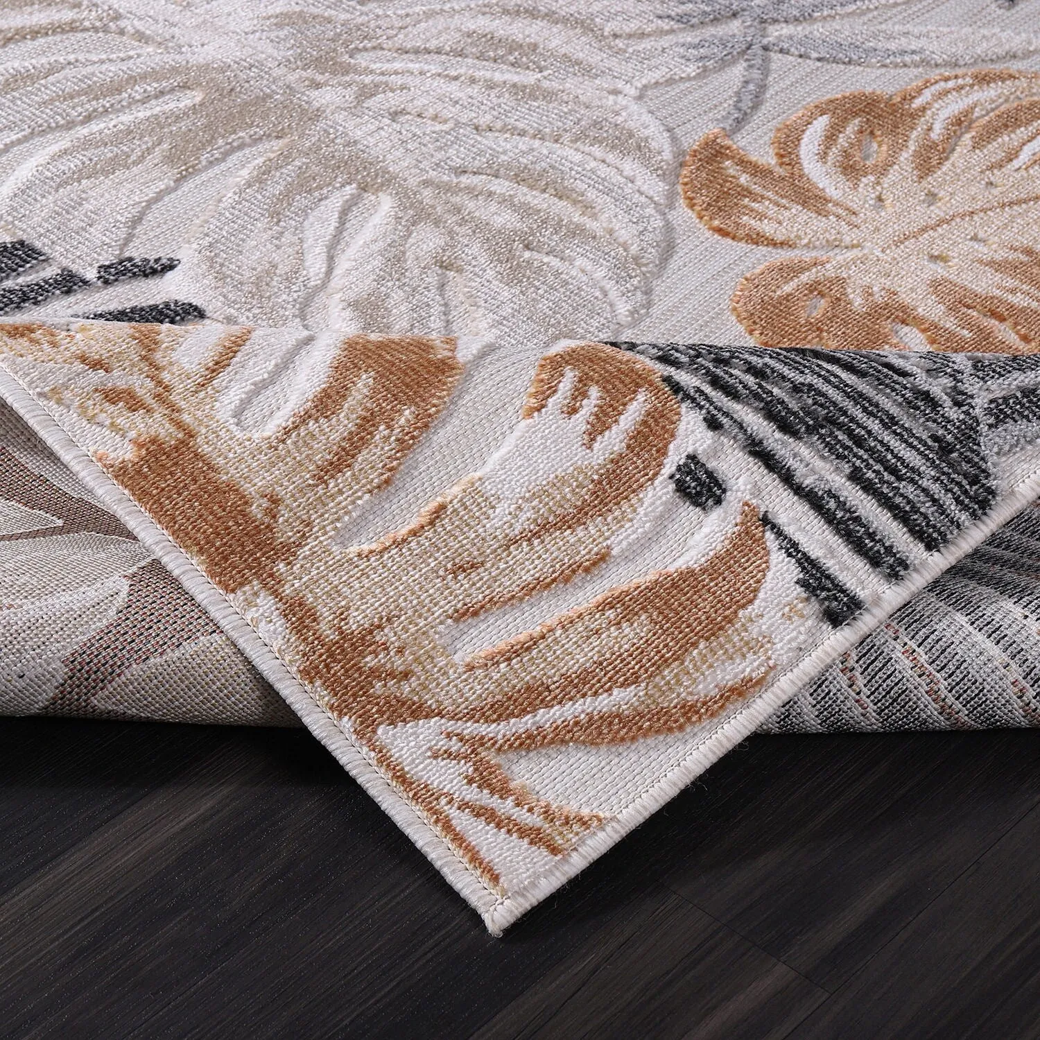 Beverly Rug Equator Leaf Botanical Indoor Outdoor Area Rug