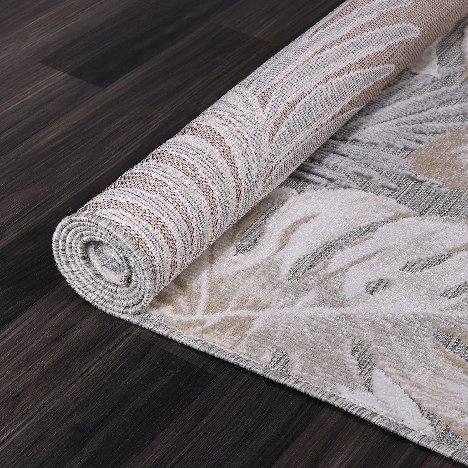 Beverly Rug Equator Leaf Botanical Indoor Outdoor Area Rug