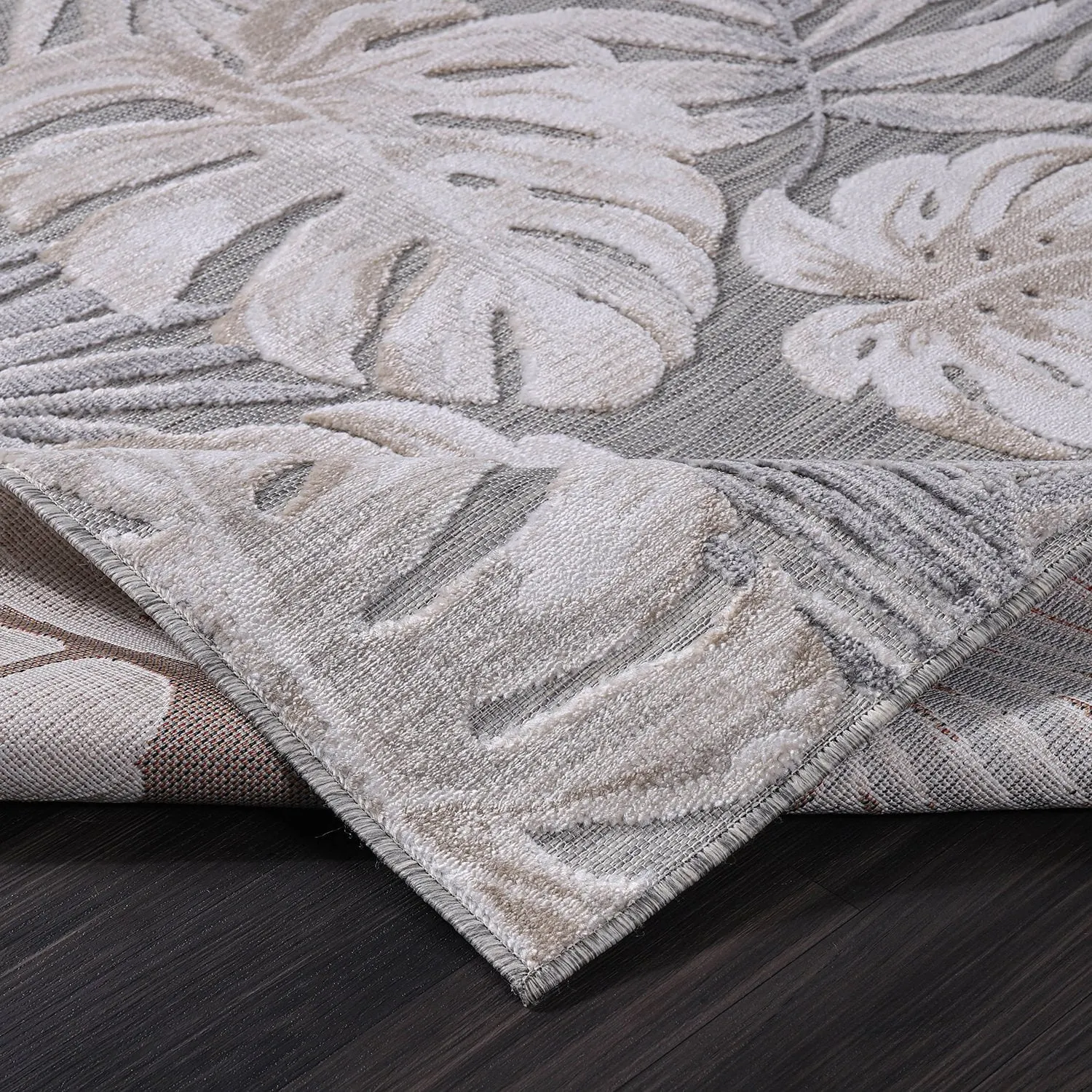 Beverly Rug Equator Leaf Botanical Indoor Outdoor Area Rug