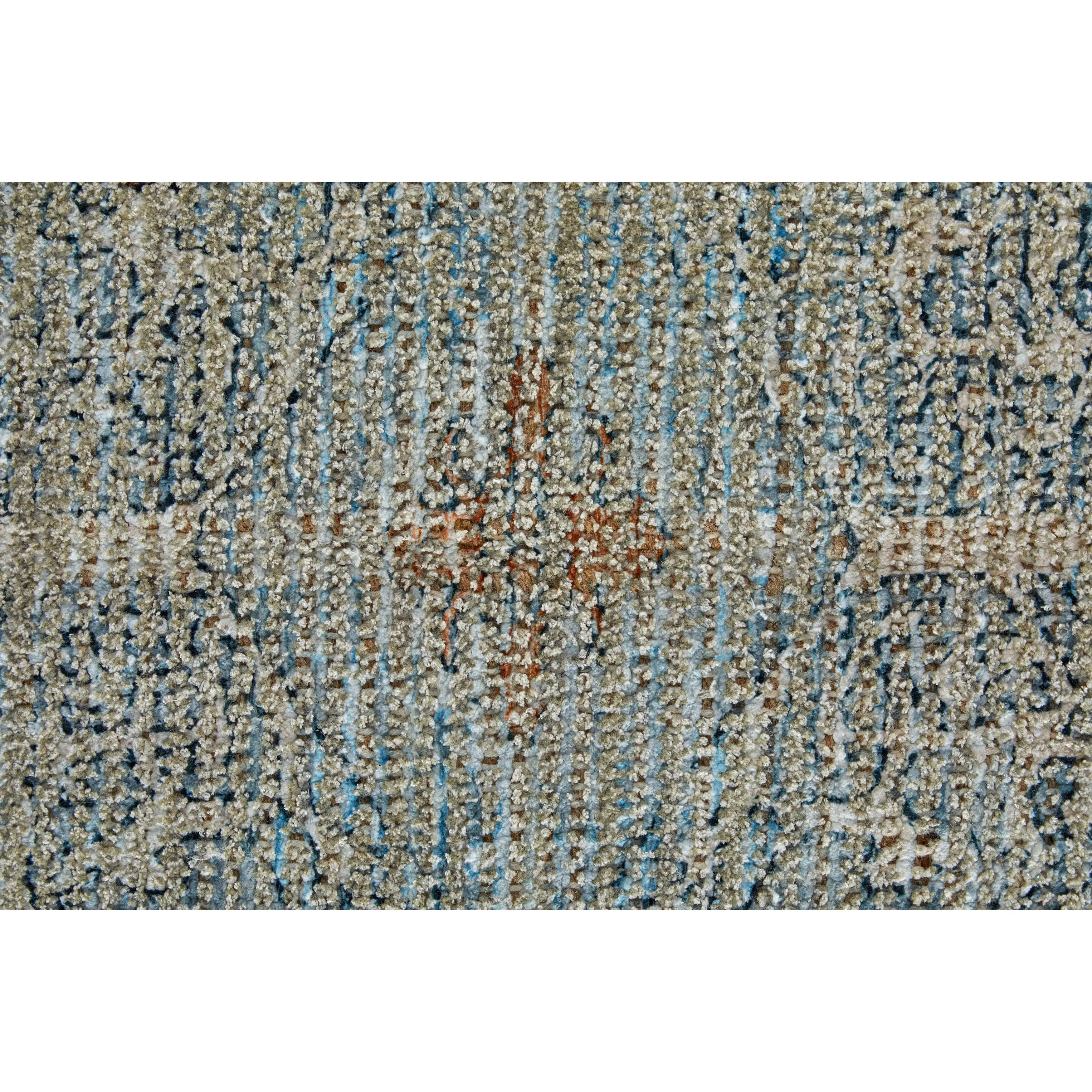 Bohemian Vintage Tan/Gray Distressed Medallion Hand Woven Wool Rug