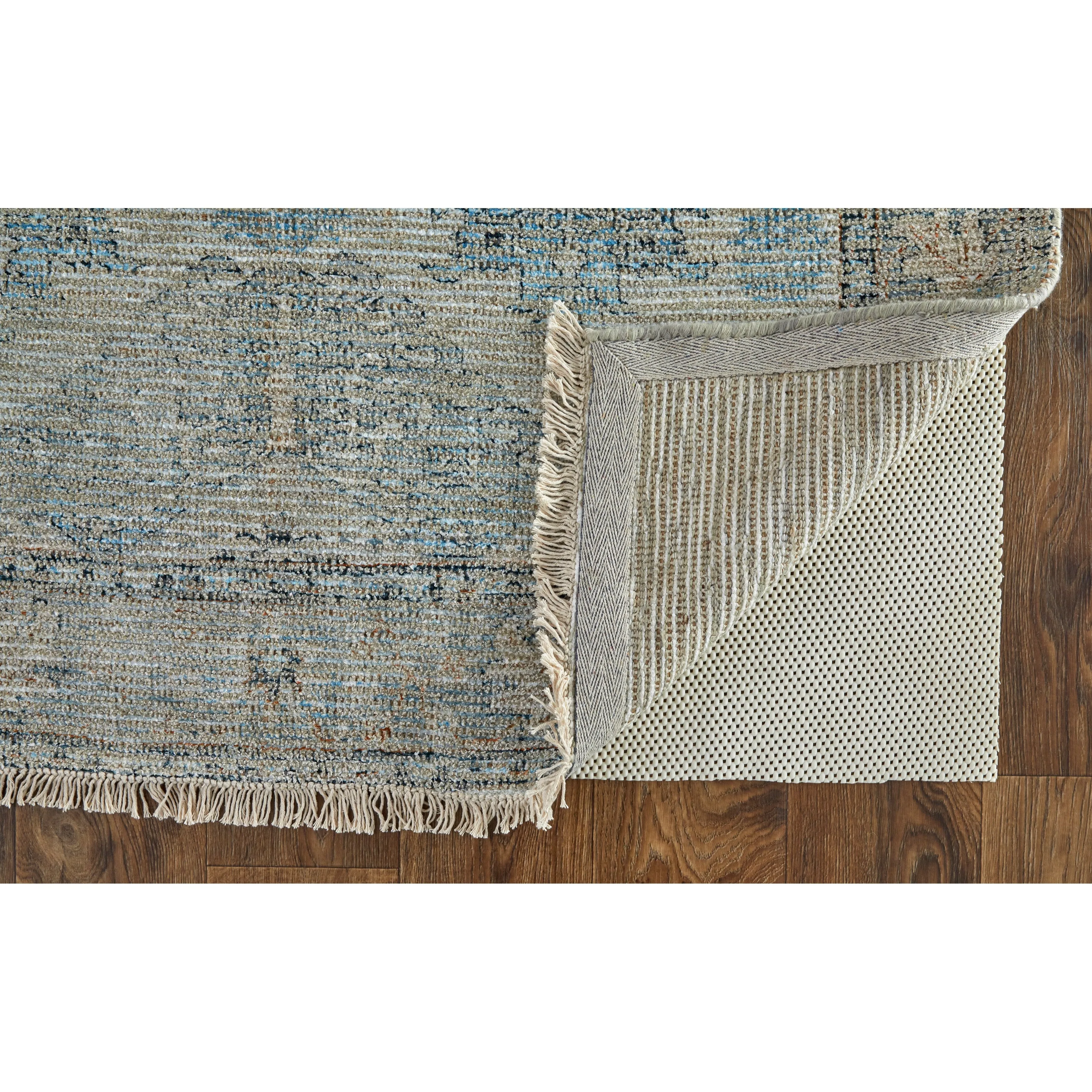 Bohemian Vintage Tan/Gray Distressed Medallion Hand Woven Wool Rug