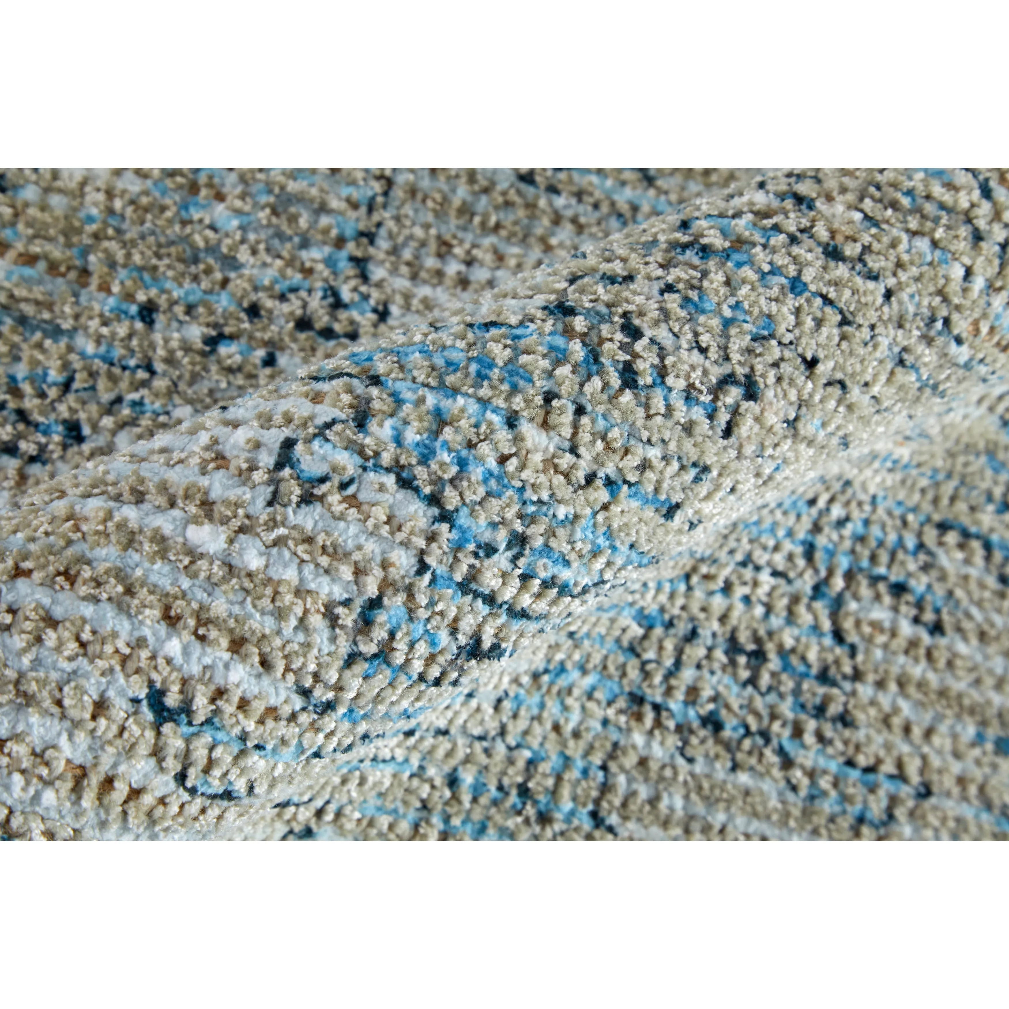 Bohemian Vintage Tan/Gray Distressed Medallion Hand Woven Wool Rug