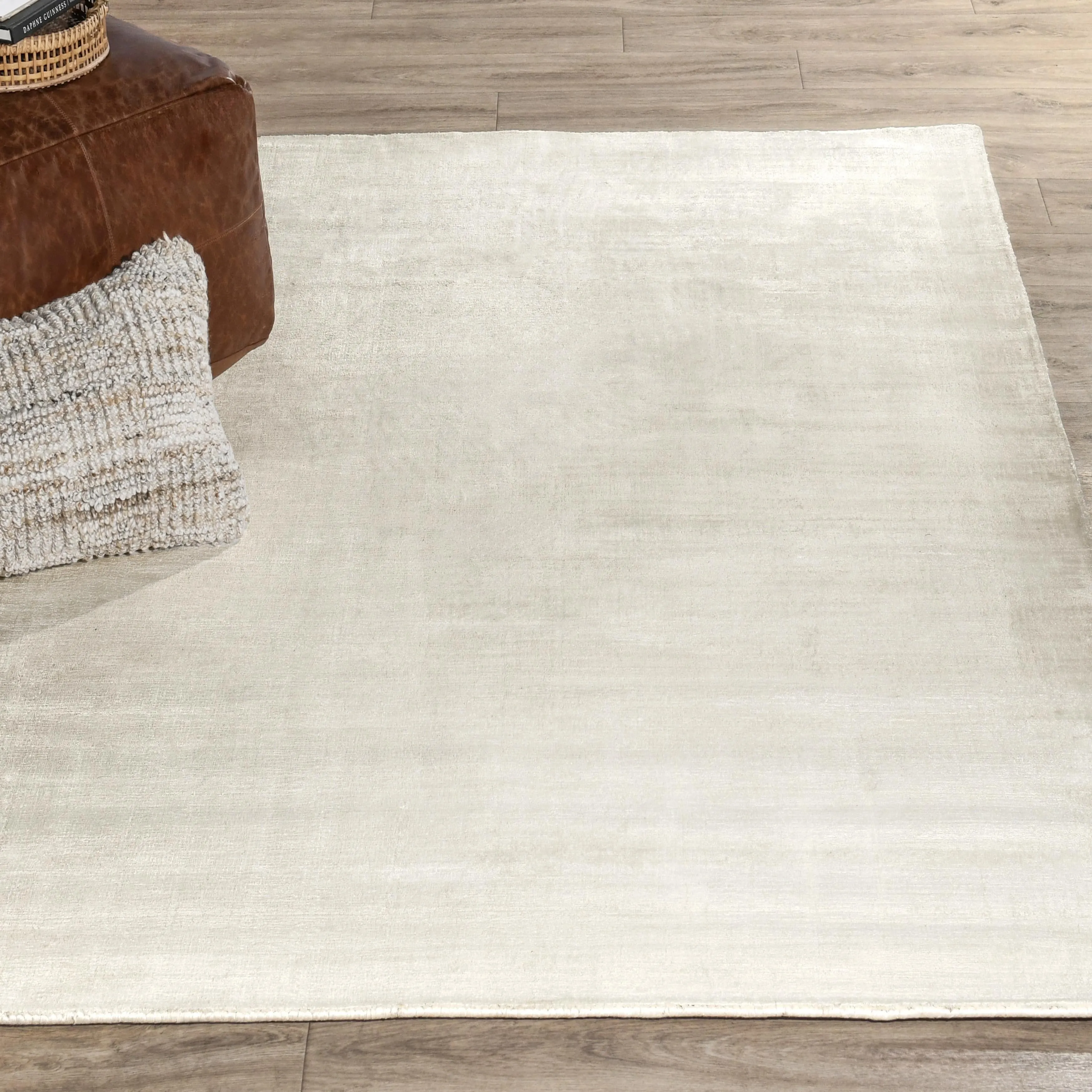 Cameron Handwoven Distressed Viscose Area Rug by Kosas Home
