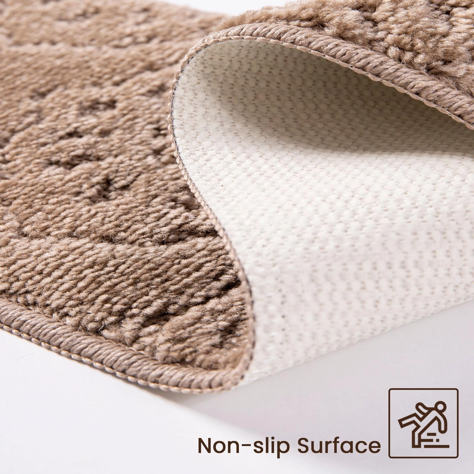 Carpet Stair Treads for Wooden Steps - Indoor Staircase Step Treads with Thick Carpet & Pattern Design