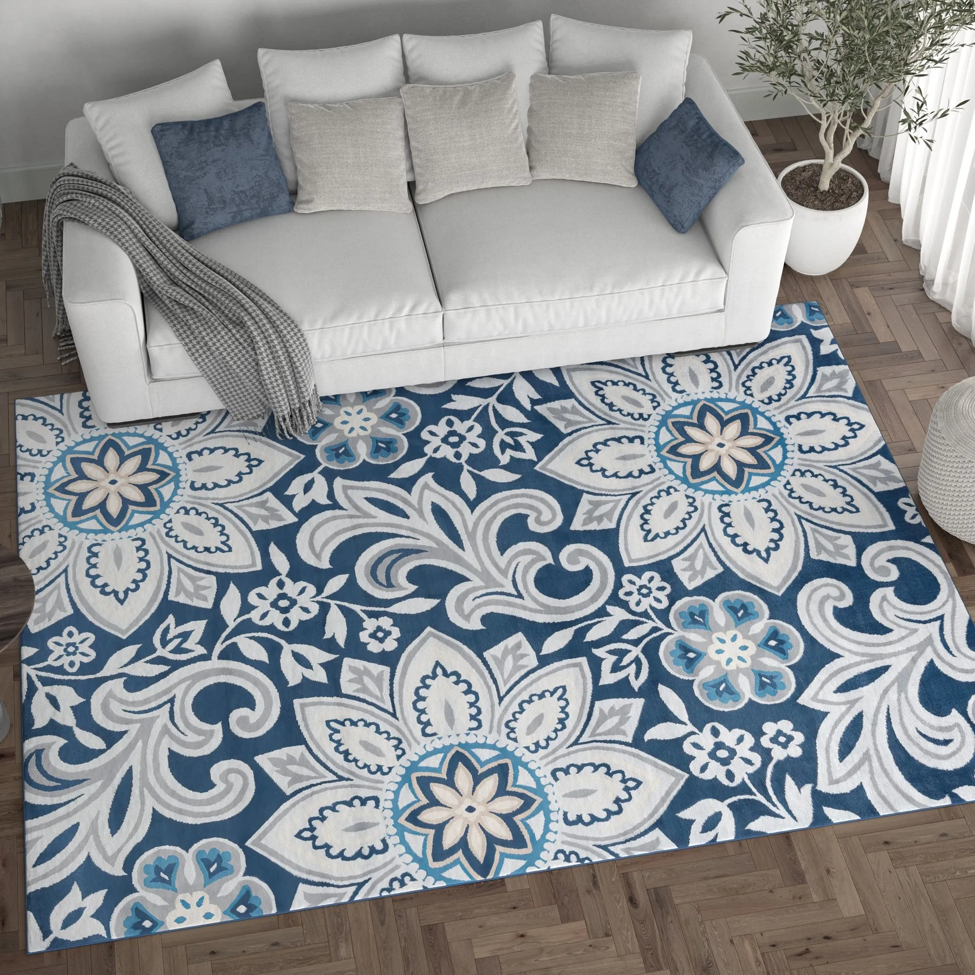 Carrington Bohemian & Eclectic Floral & Botanical Indoor Area Rug