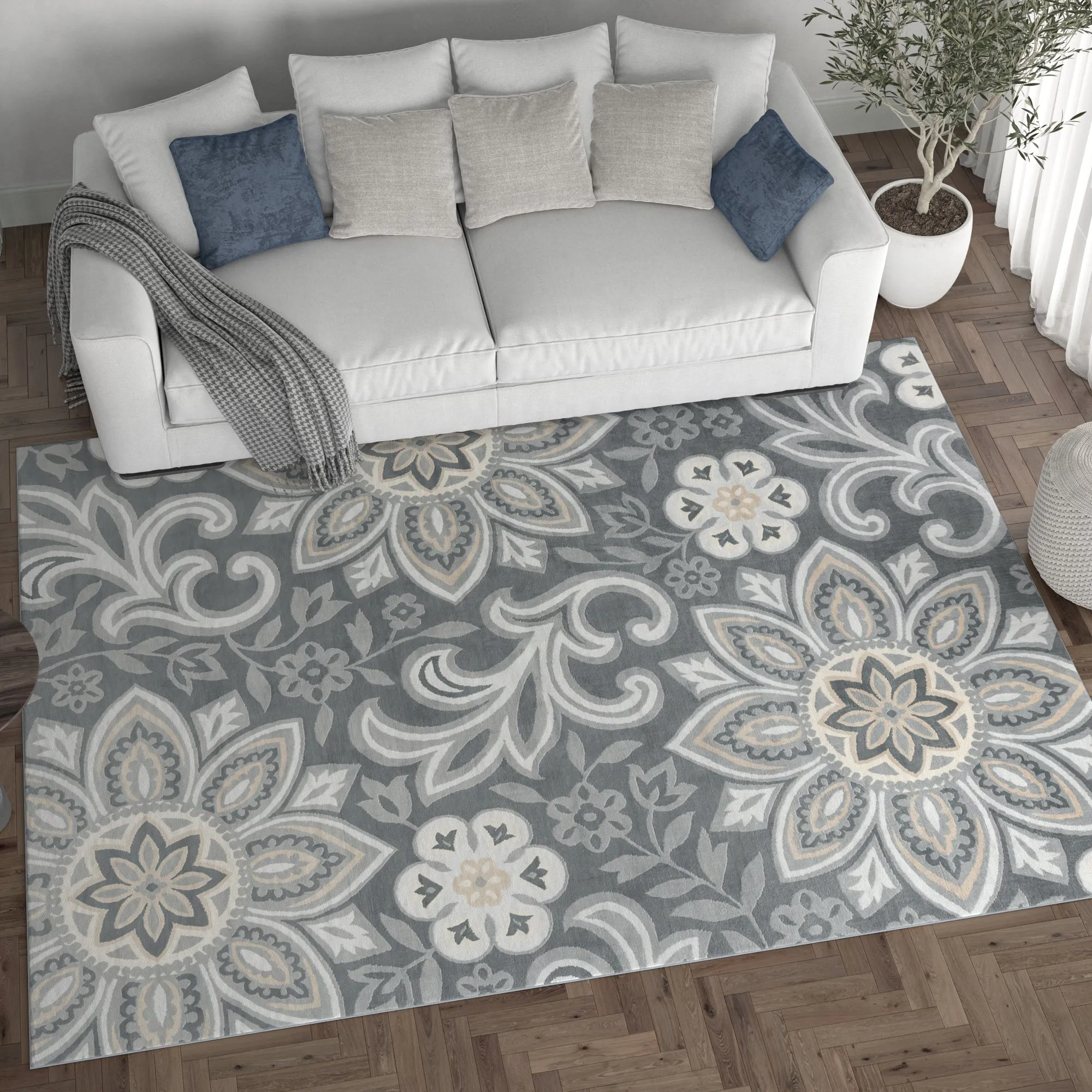 Carrington Bohemian & Eclectic Floral & Botanical Indoor Area Rug