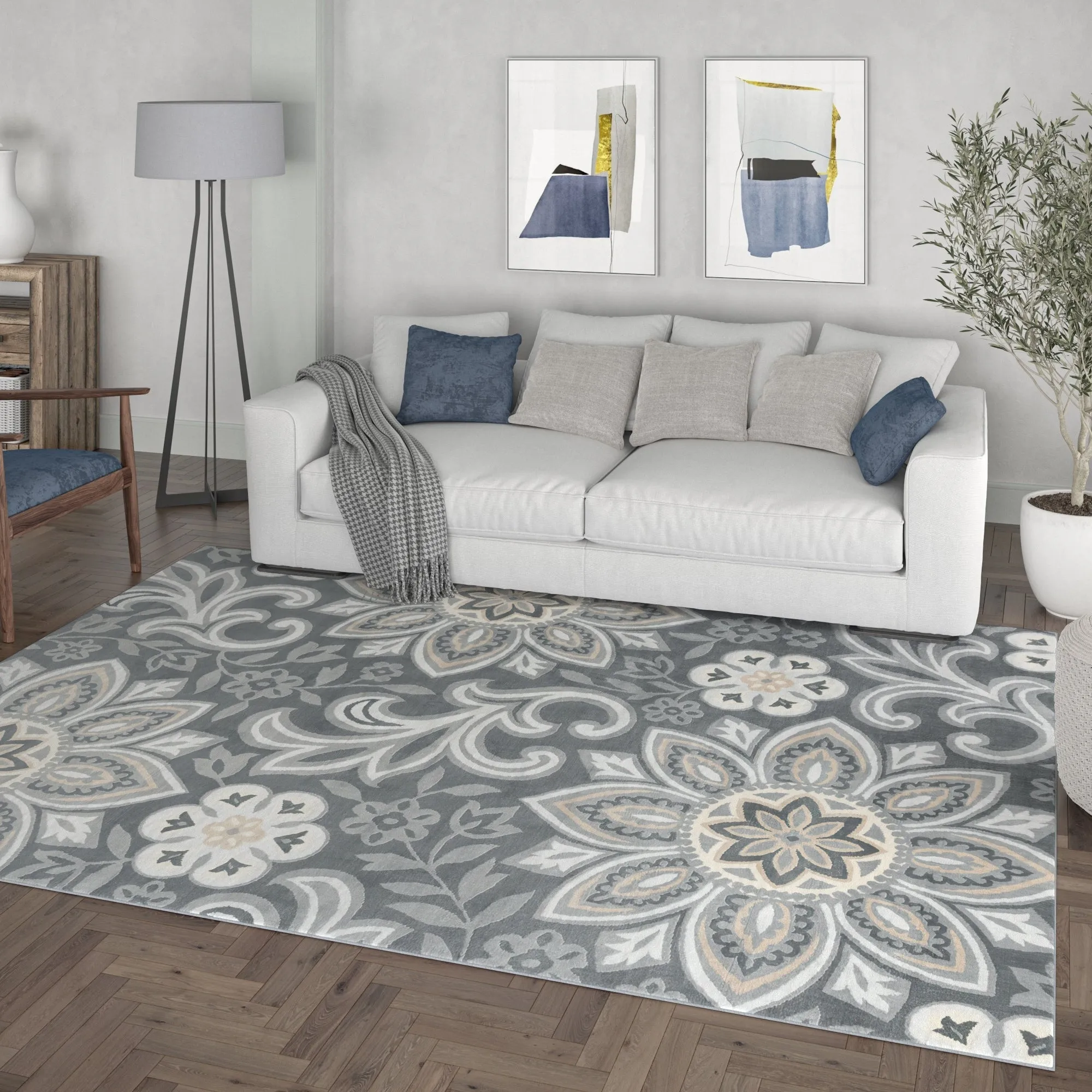 Carrington Bohemian & Eclectic Floral & Botanical Indoor Area Rug