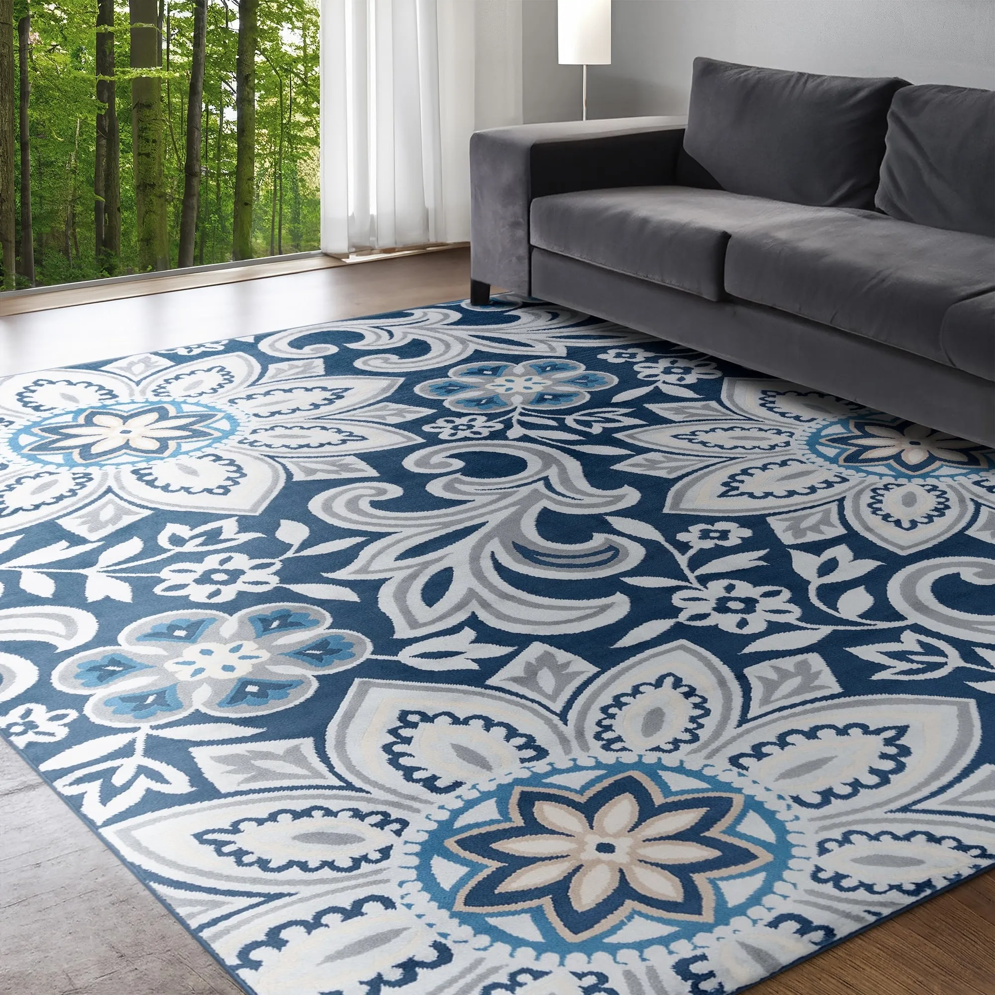 Carrington Bohemian & Eclectic Floral & Botanical Indoor Area Rug