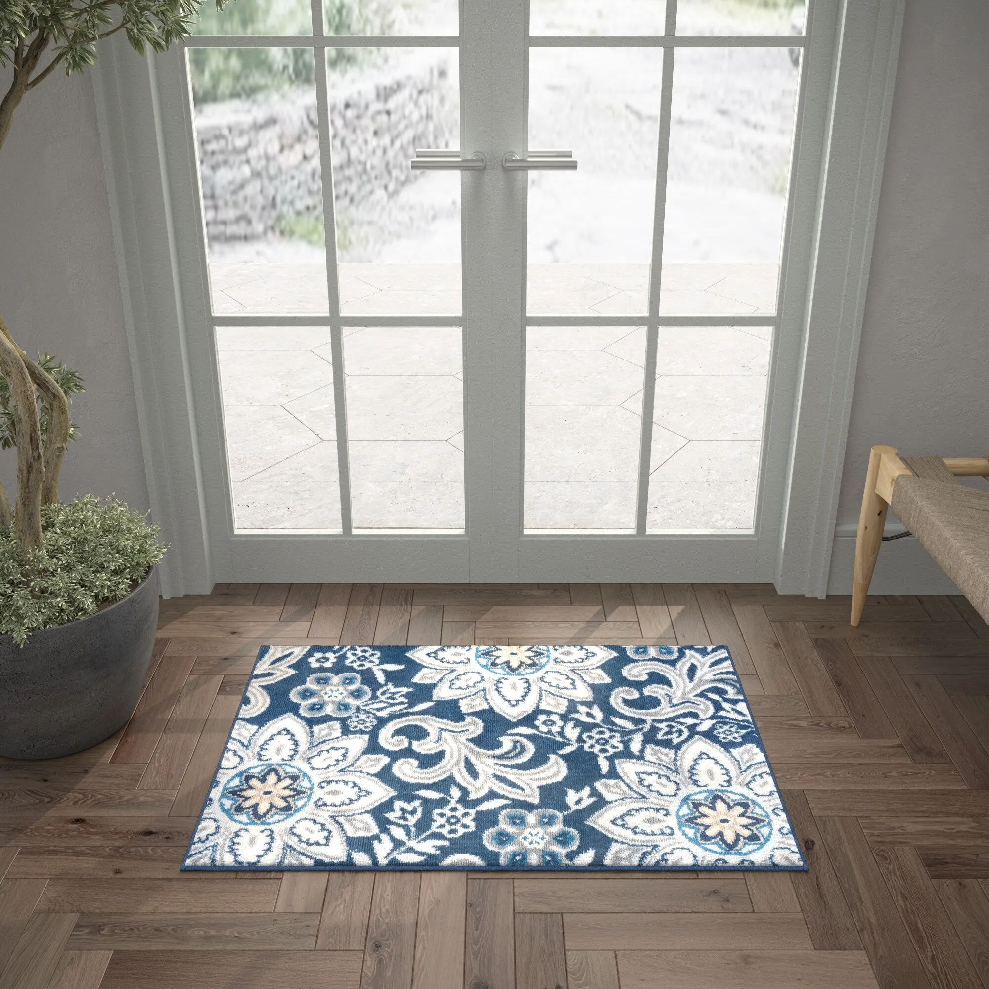 Carrington Bohemian & Eclectic Floral & Botanical Indoor Area Rug