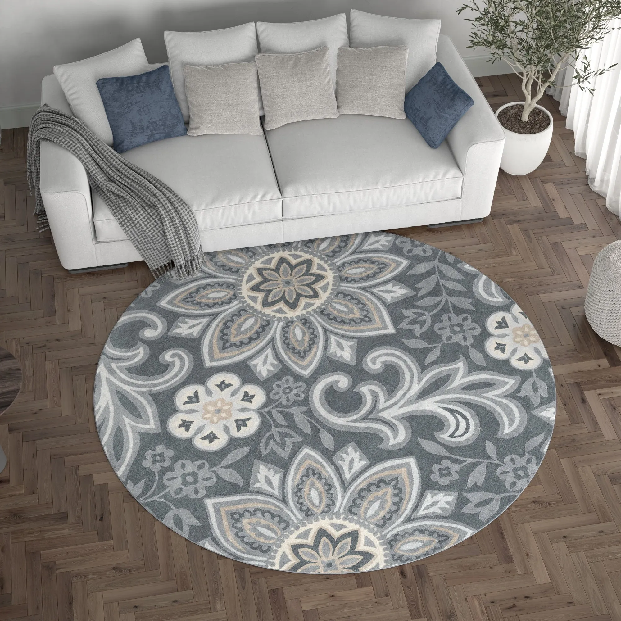 Carrington Bohemian & Eclectic Floral & Botanical Indoor Area Rug