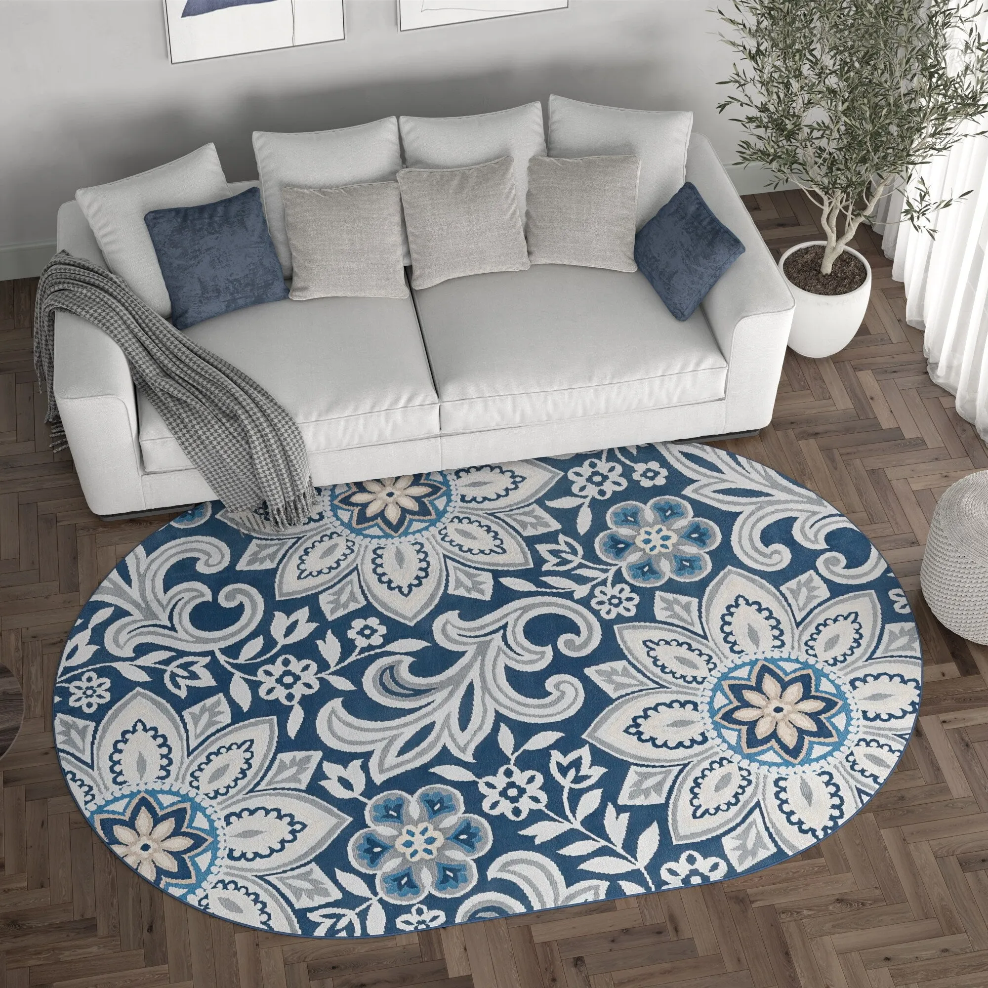 Carrington Bohemian & Eclectic Floral & Botanical Indoor Area Rug