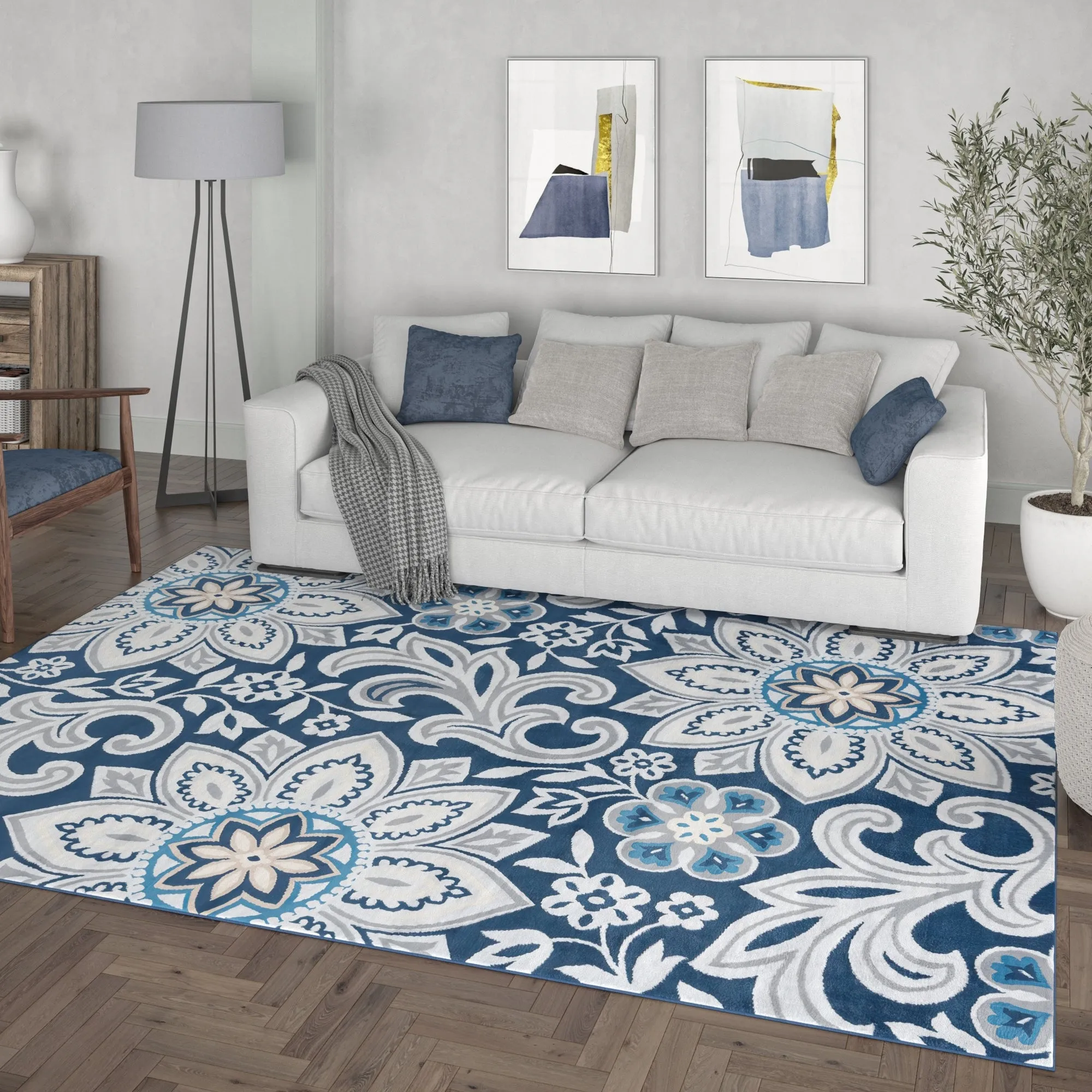 Carrington Bohemian & Eclectic Floral & Botanical Indoor Area Rug