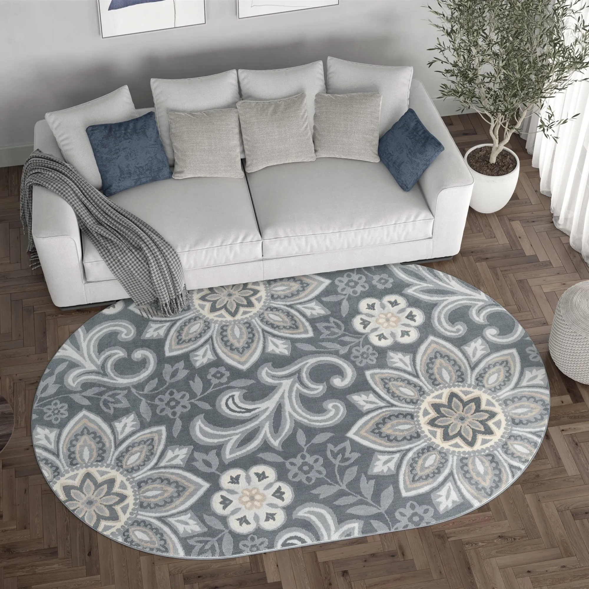 Carrington Bohemian & Eclectic Floral & Botanical Indoor Area Rug