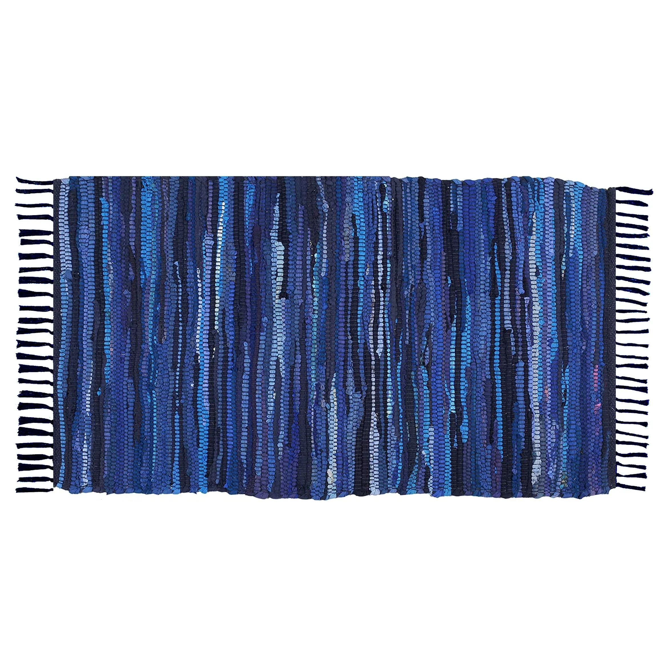 Chindi Rugs. Handmade Multipurpose Reversible Washable Colorful Cotton Rag Rug Runner 24''x36''