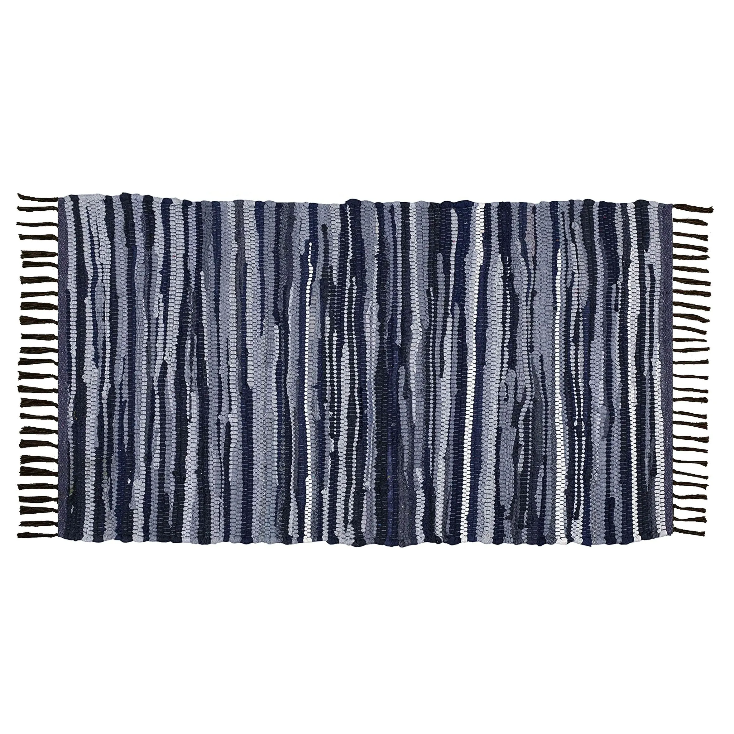 Chindi Rugs. Handmade Multipurpose Reversible Washable Colorful Cotton Rag Rug Runner 24''x36''