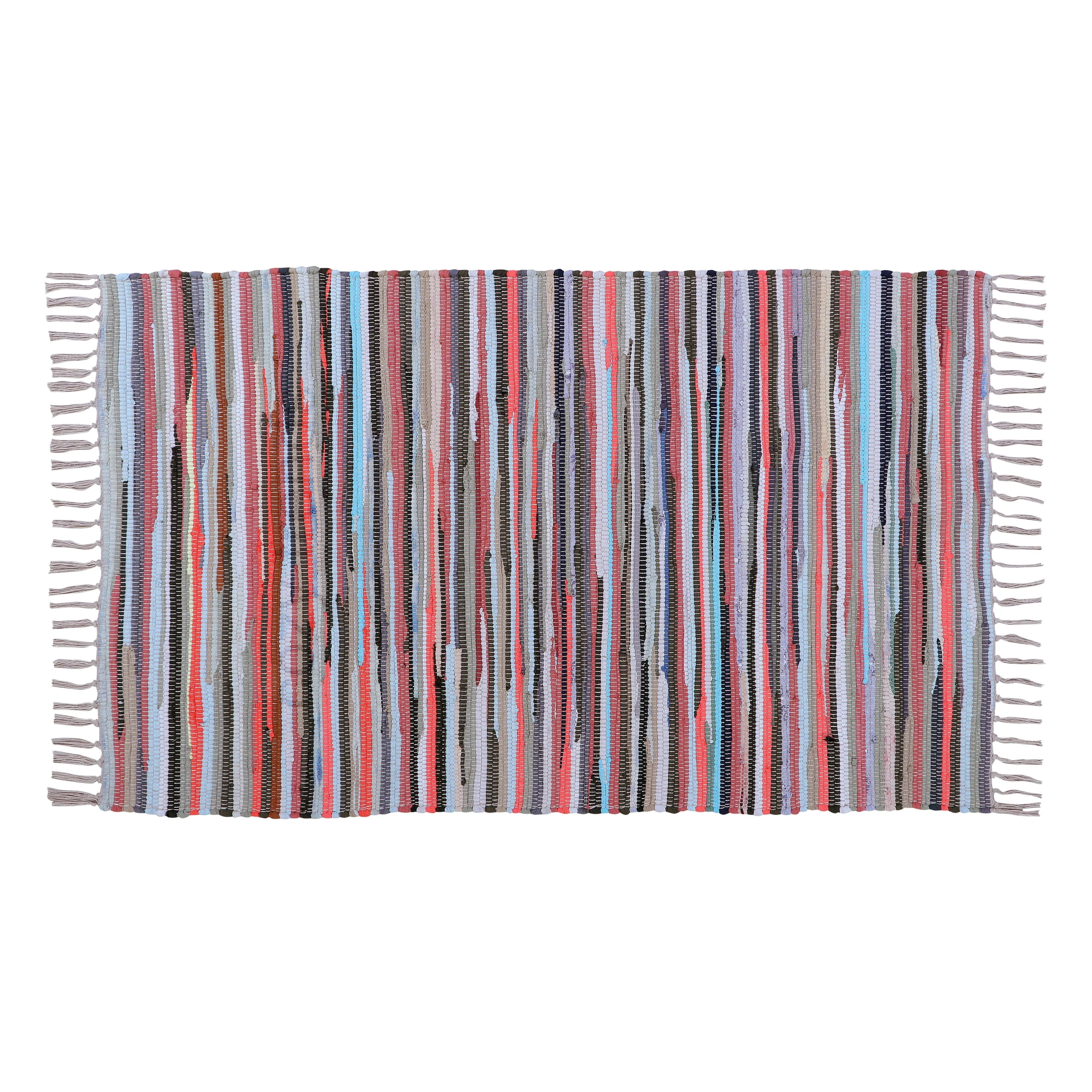 Chindi Rugs. Handmade Multipurpose Reversible Washable Colorful Cotton Rag Rug Runner 24''x36''