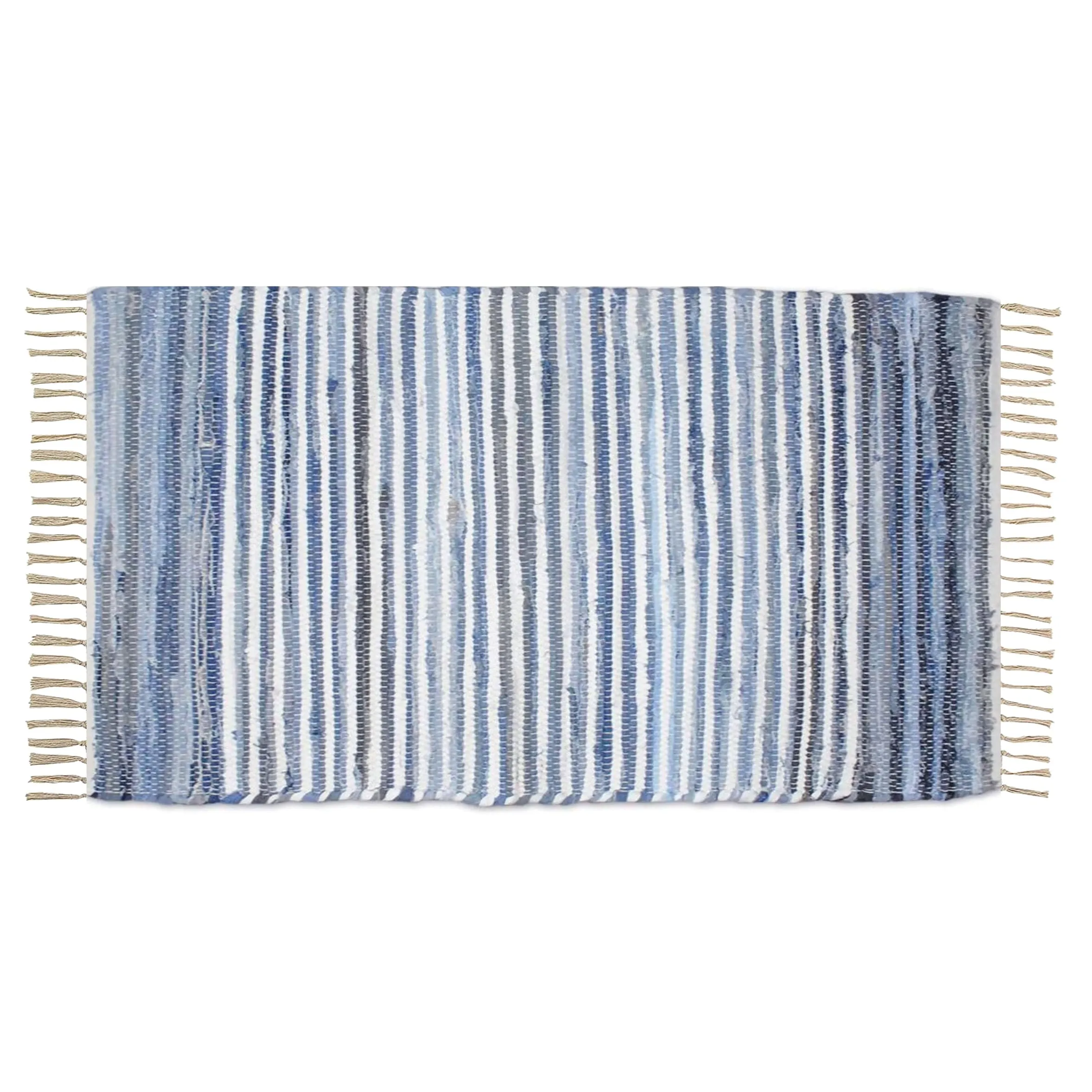 Chindi Rugs. Handmade Multipurpose Reversible Washable Colorful Cotton Rag Rug Runner 24''x36''