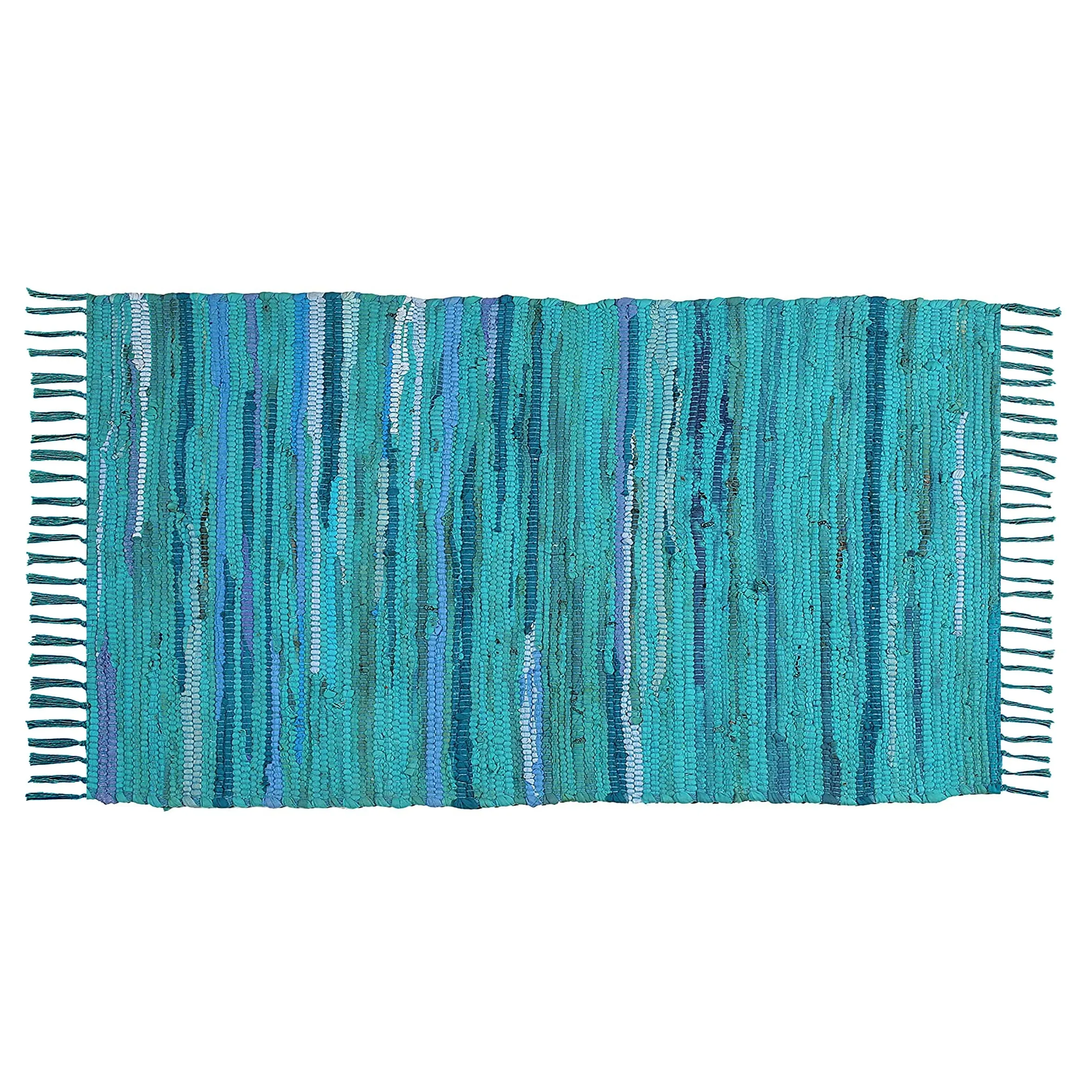 Chindi Rugs. Handmade Multipurpose Reversible Washable Colorful Cotton Rag Rug Runner 24''x36''