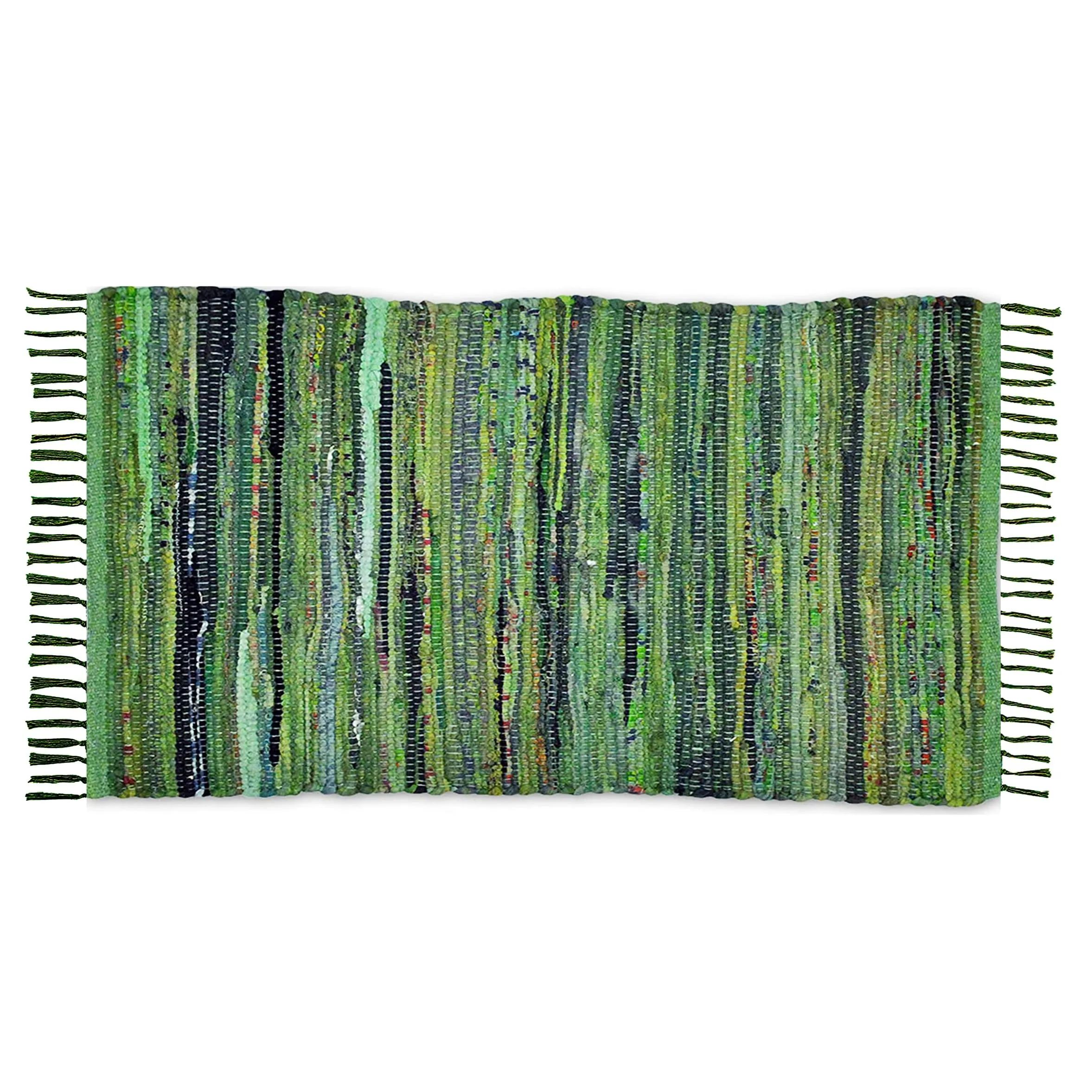 Chindi Rugs. Handmade Multipurpose Reversible Washable Colorful Cotton Rag Rug Runner 24''x36''