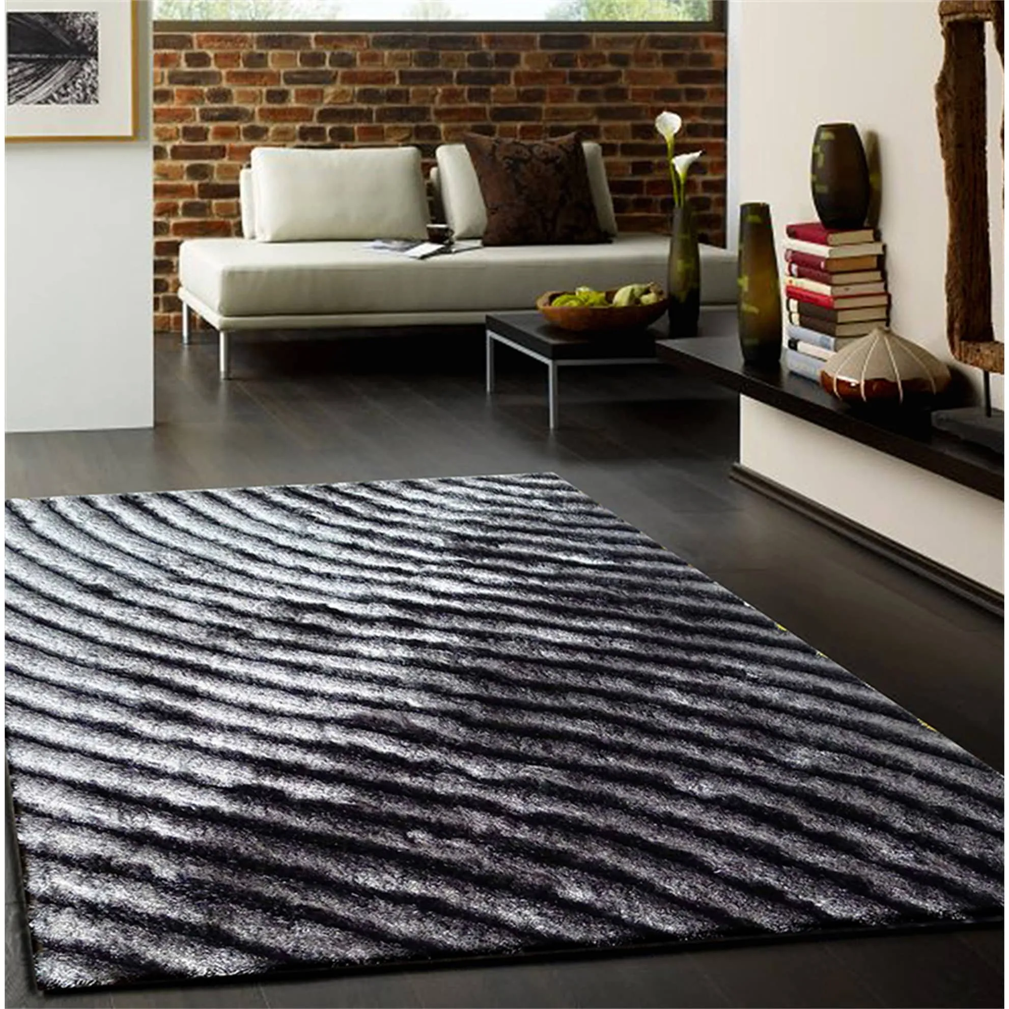 Clihome 3D Shaggy Hand Tufted Area Rug