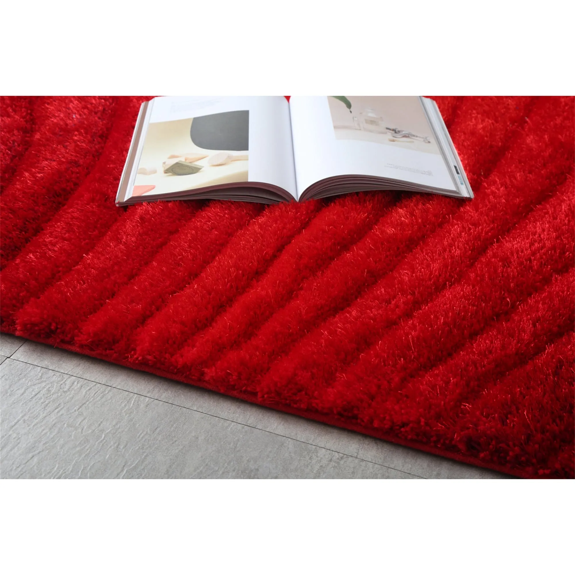 Clihome 3D Shaggy Hand Tufted Area Rug