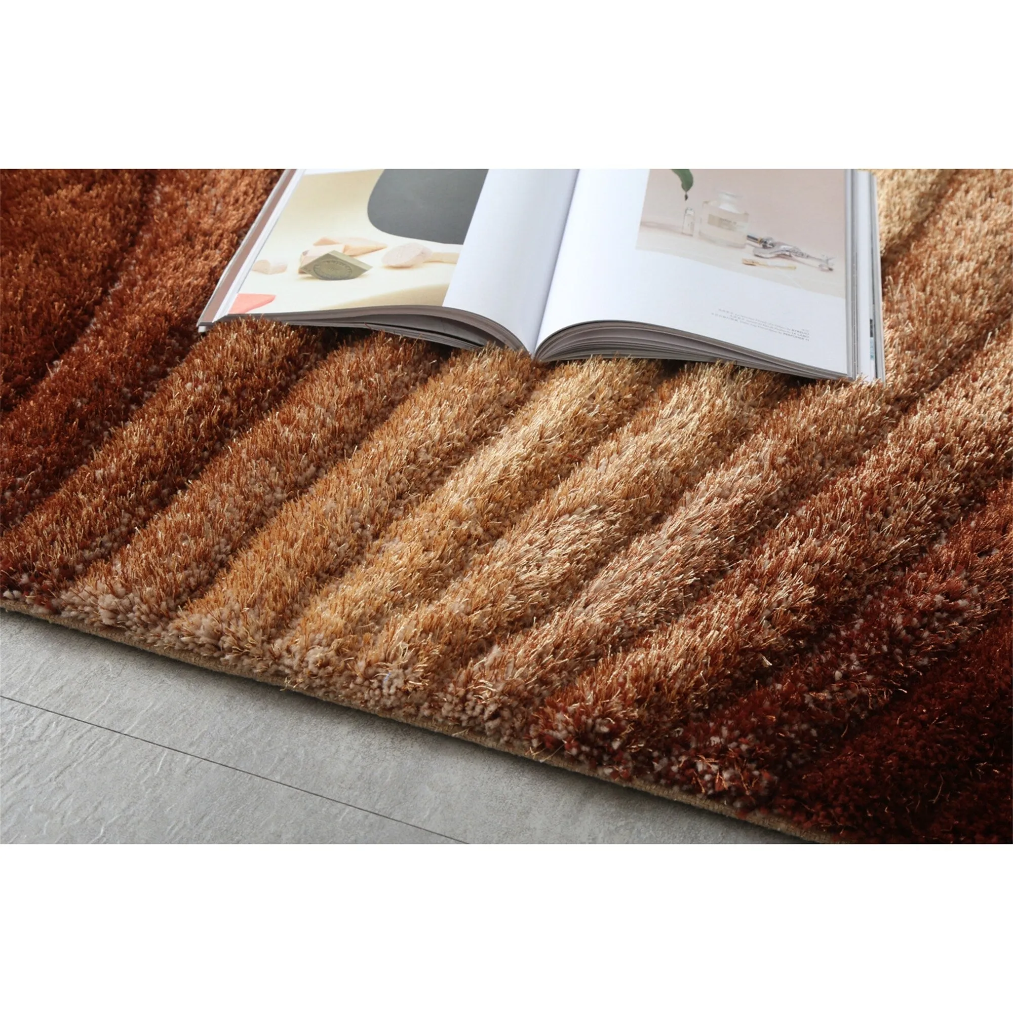 Clihome 3D Shaggy Hand Tufted Area Rug