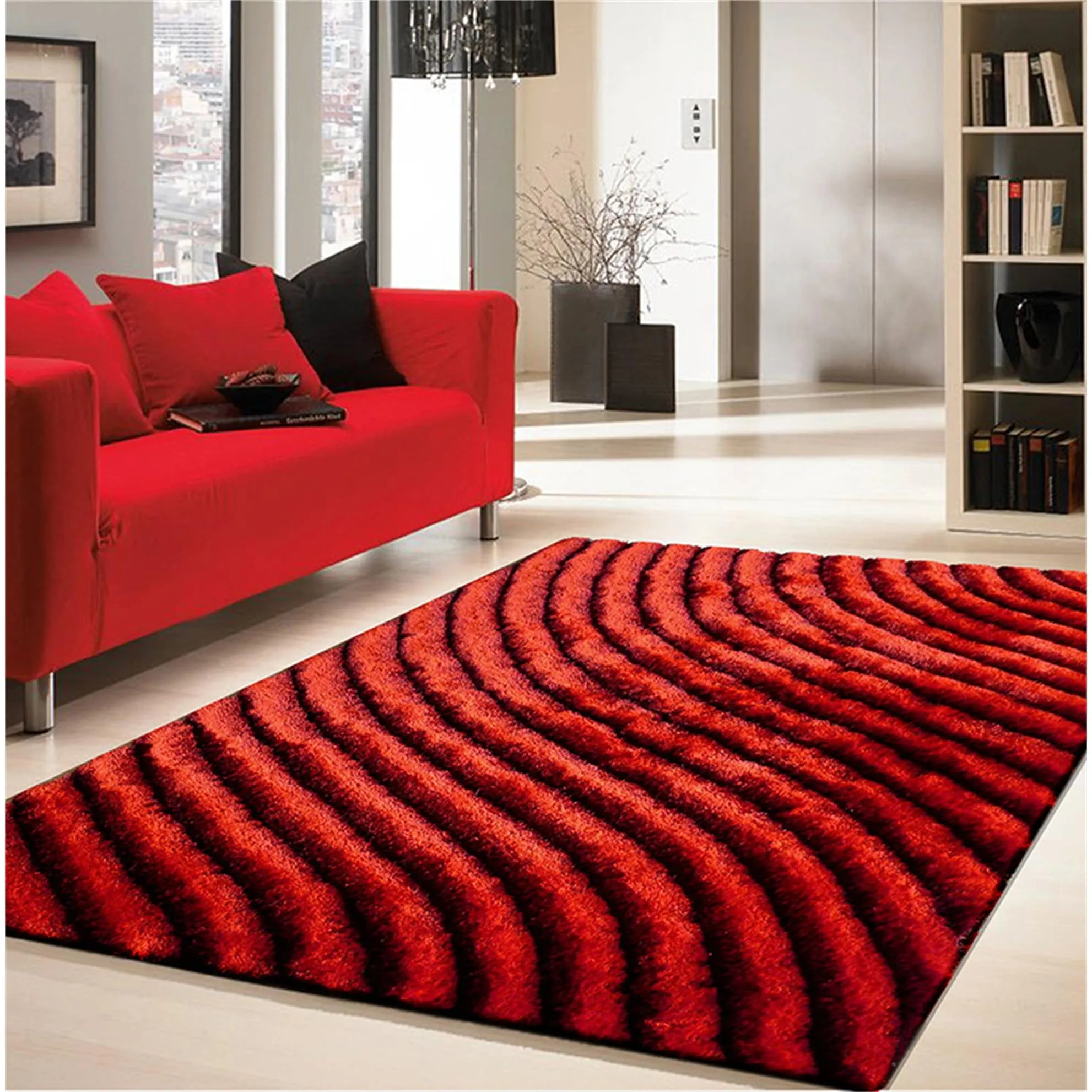 Clihome 3D Shaggy Hand Tufted Area Rug
