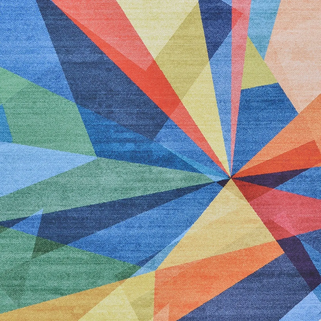 Color Arch Diamond Burst Multicolor Area Rug