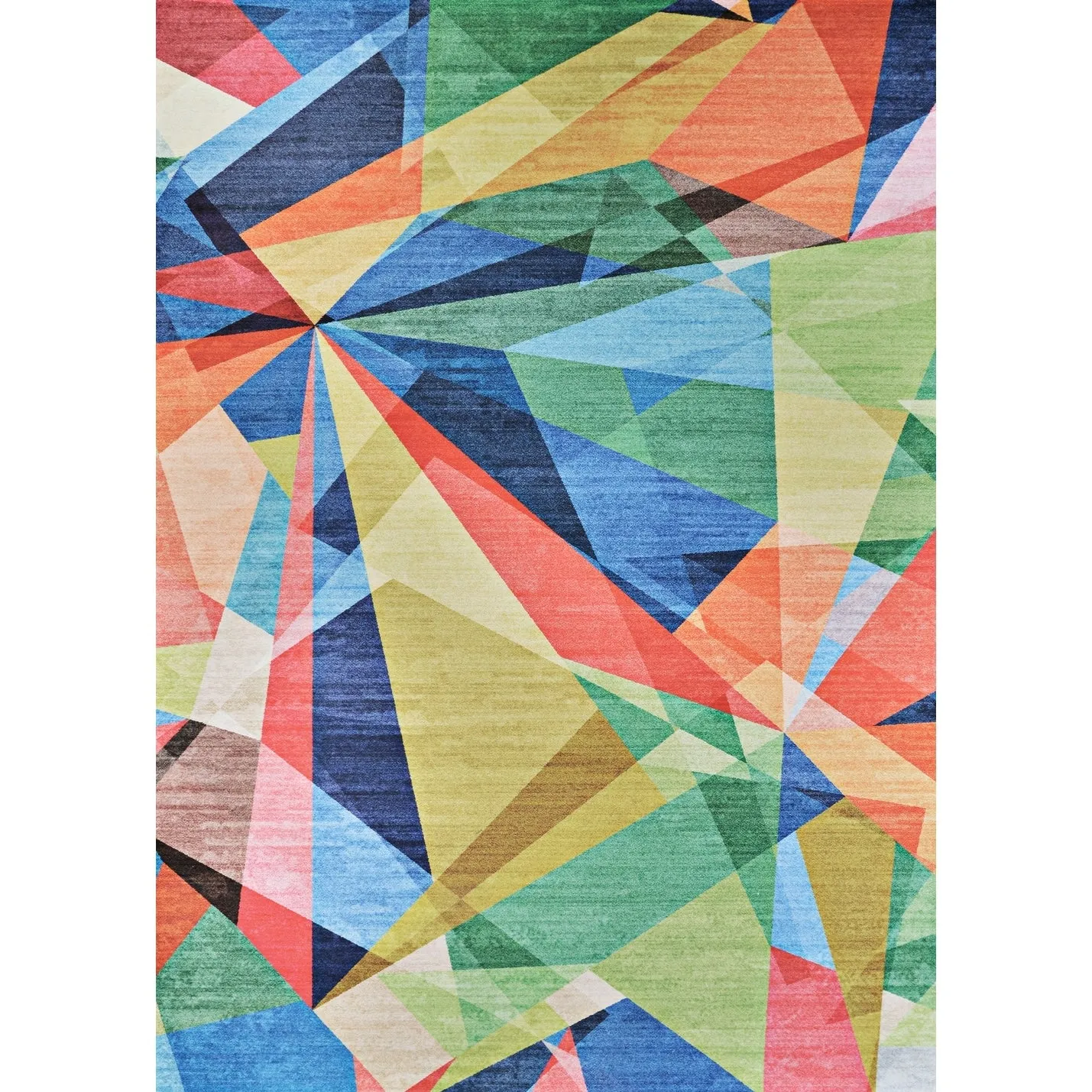 Color Arch Diamond Burst Multicolor Area Rug
