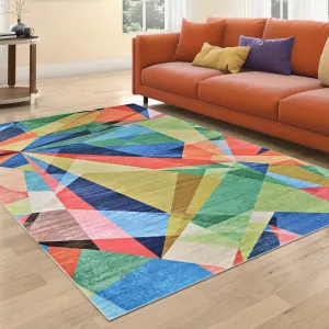 Color Arch Diamond Burst Multicolor Area Rug