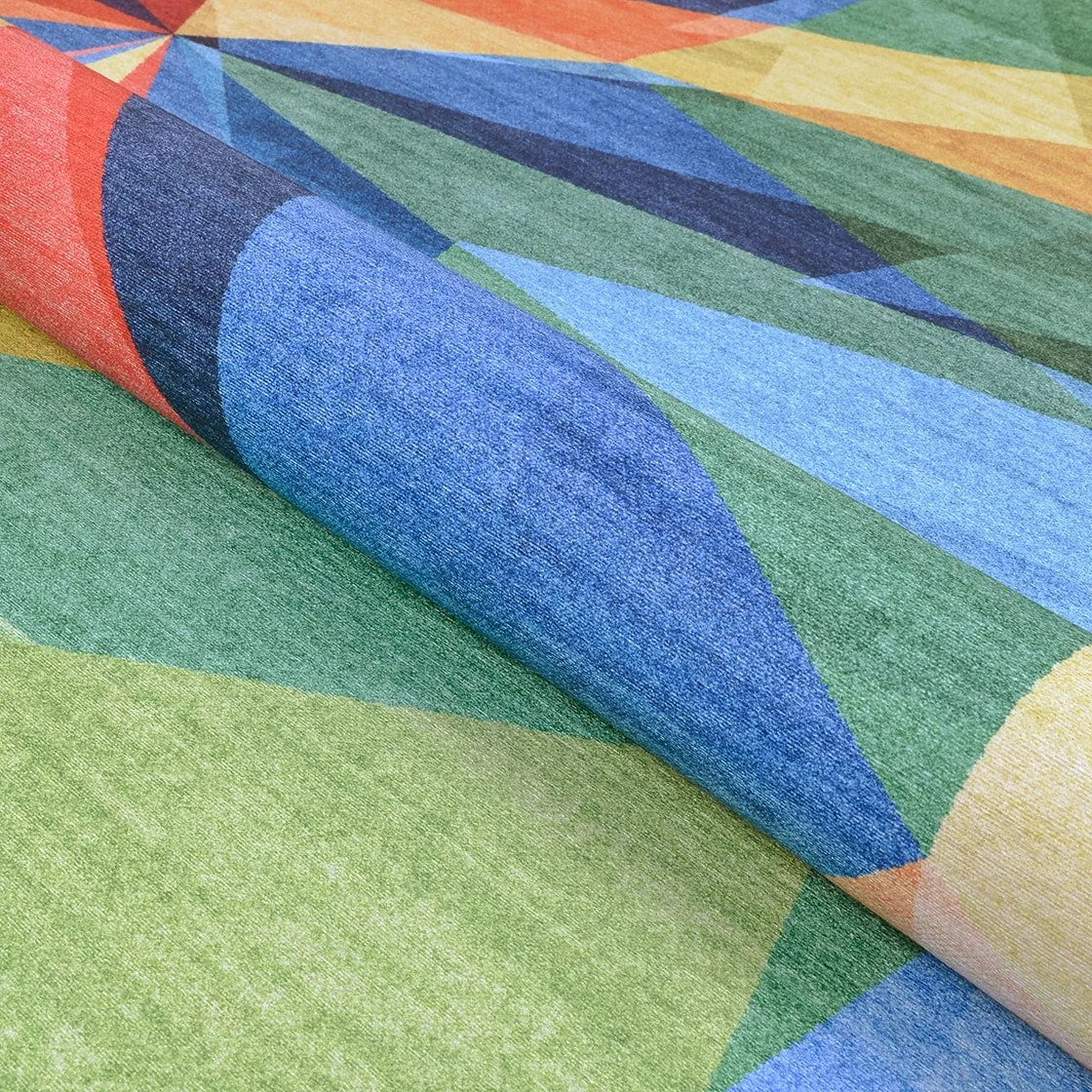 Color Arch Diamond Burst Multicolor Area Rug