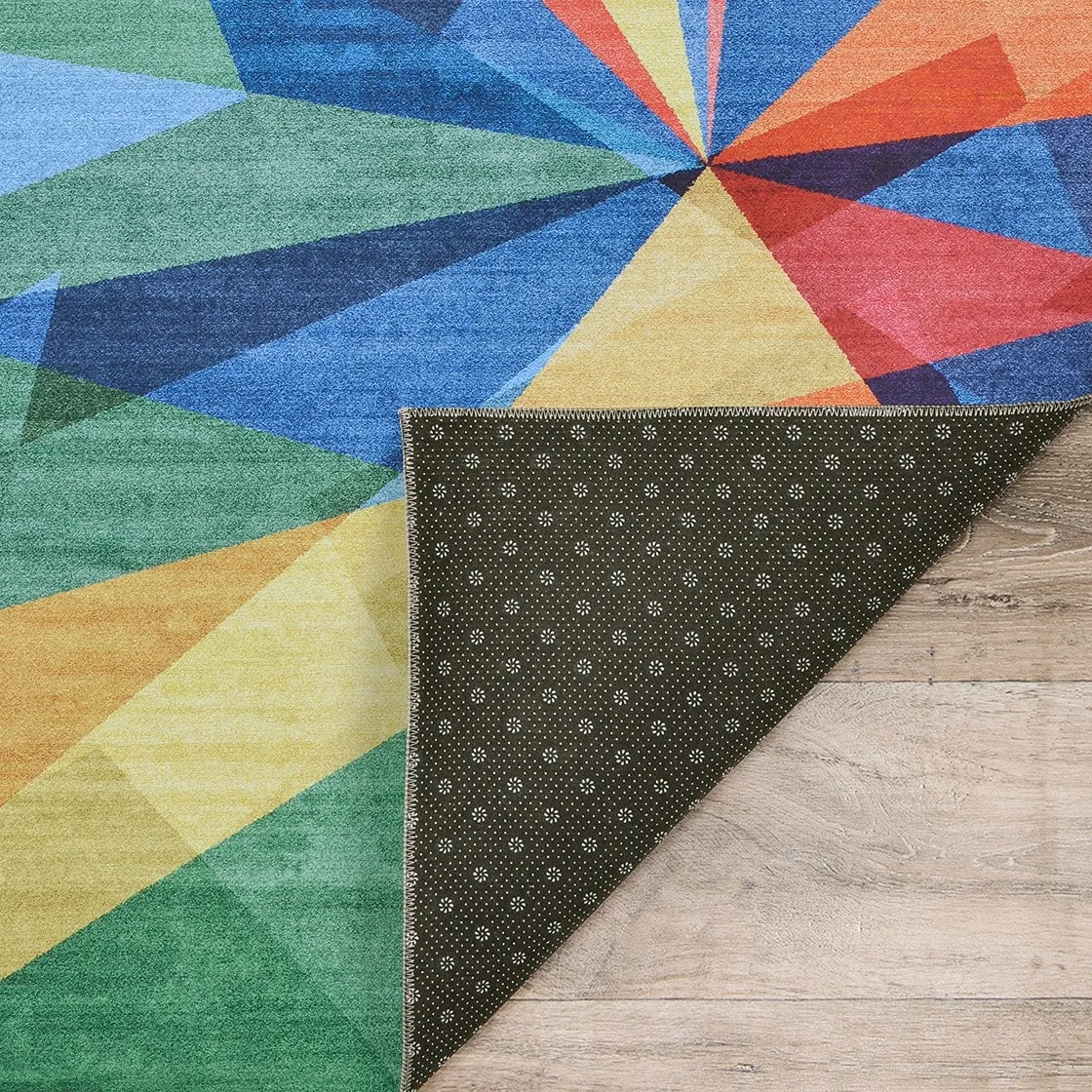 Color Arch Diamond Burst Multicolor Area Rug