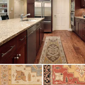 Copper Grove Monarda Brown Hand-tufted Bordered Wool Runner Rug