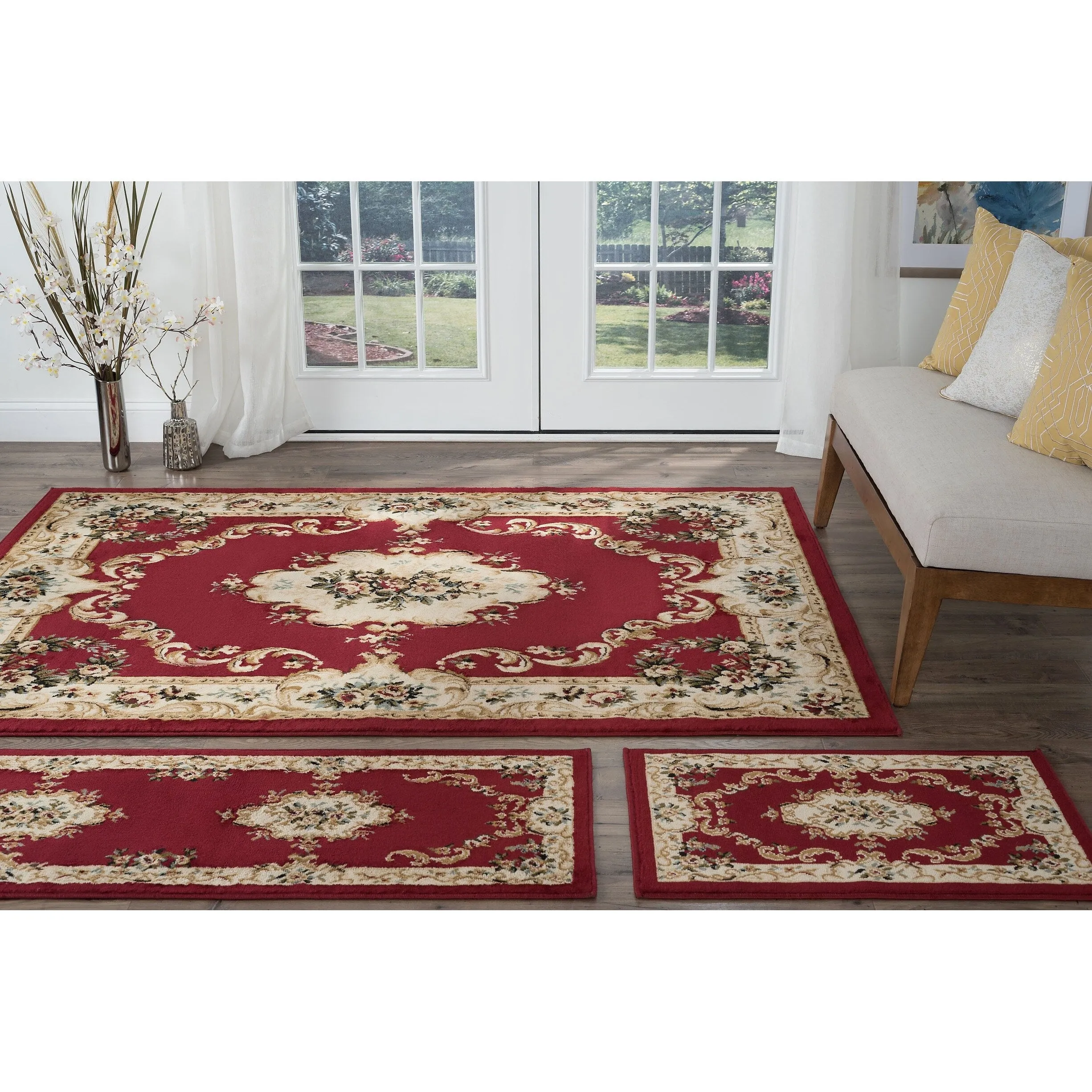 Copper Grove Tunxis Traditional Red Area Rug
