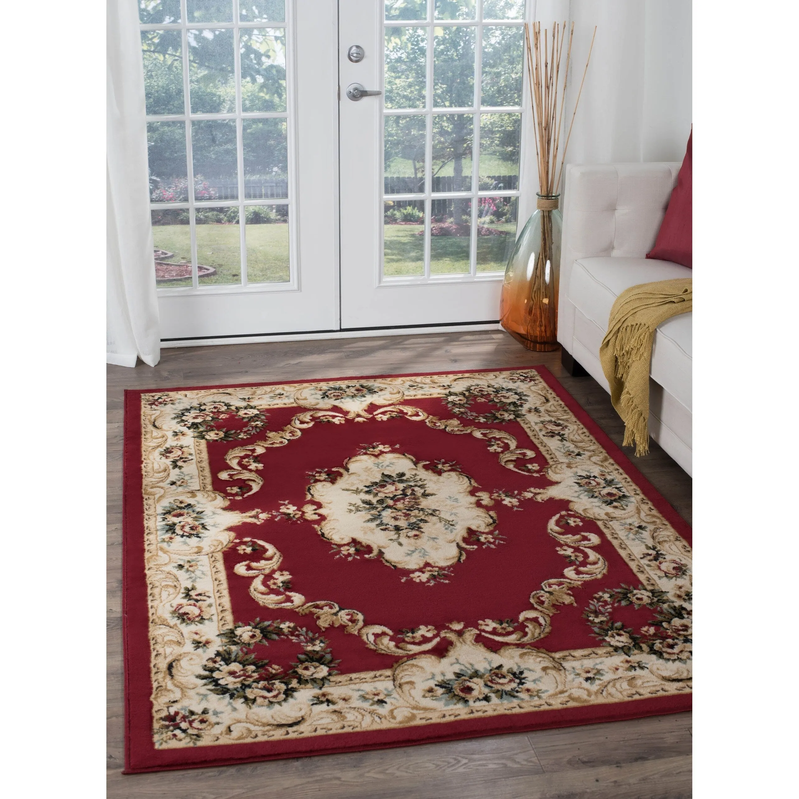Copper Grove Tunxis Traditional Red Area Rug