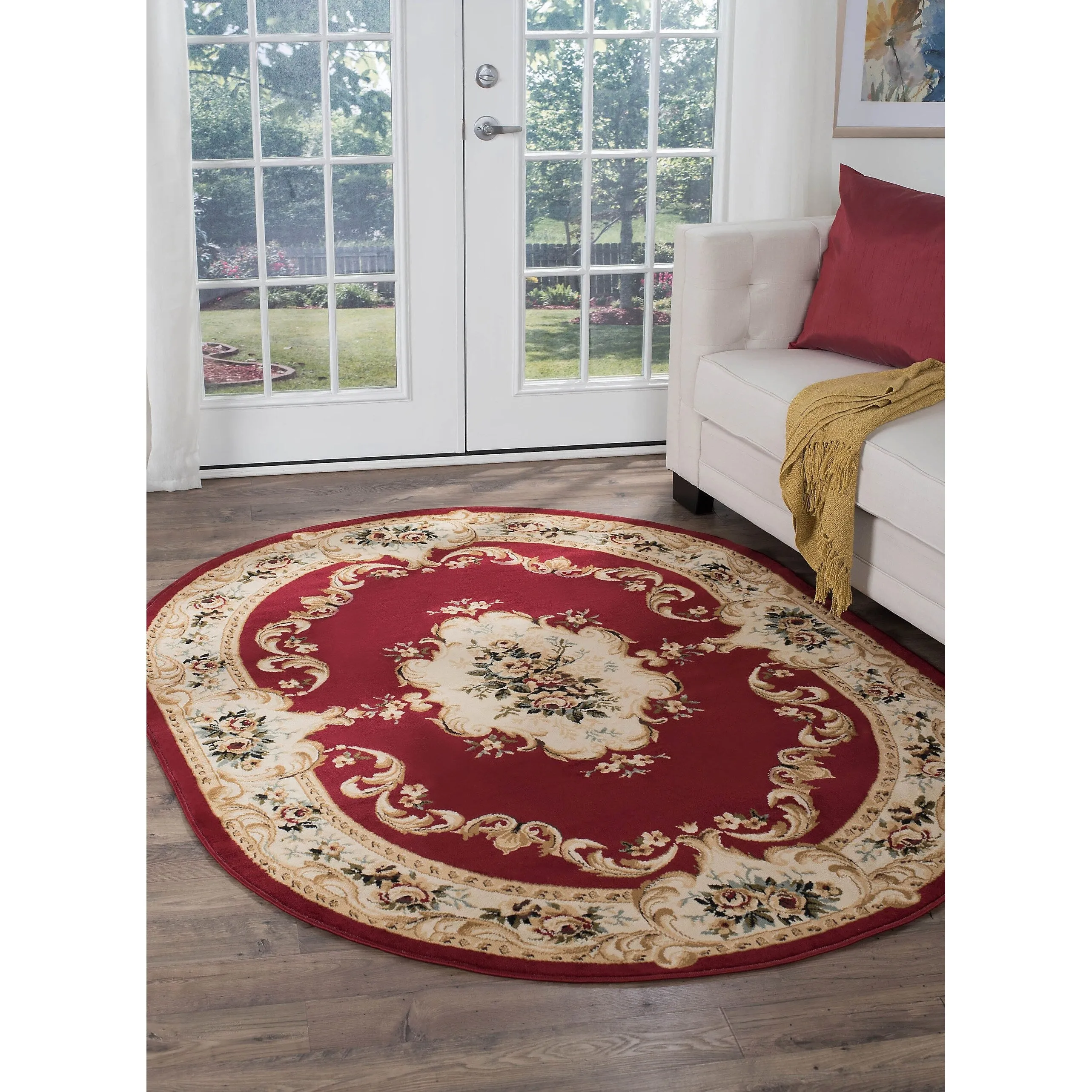 Copper Grove Tunxis Traditional Red Area Rug