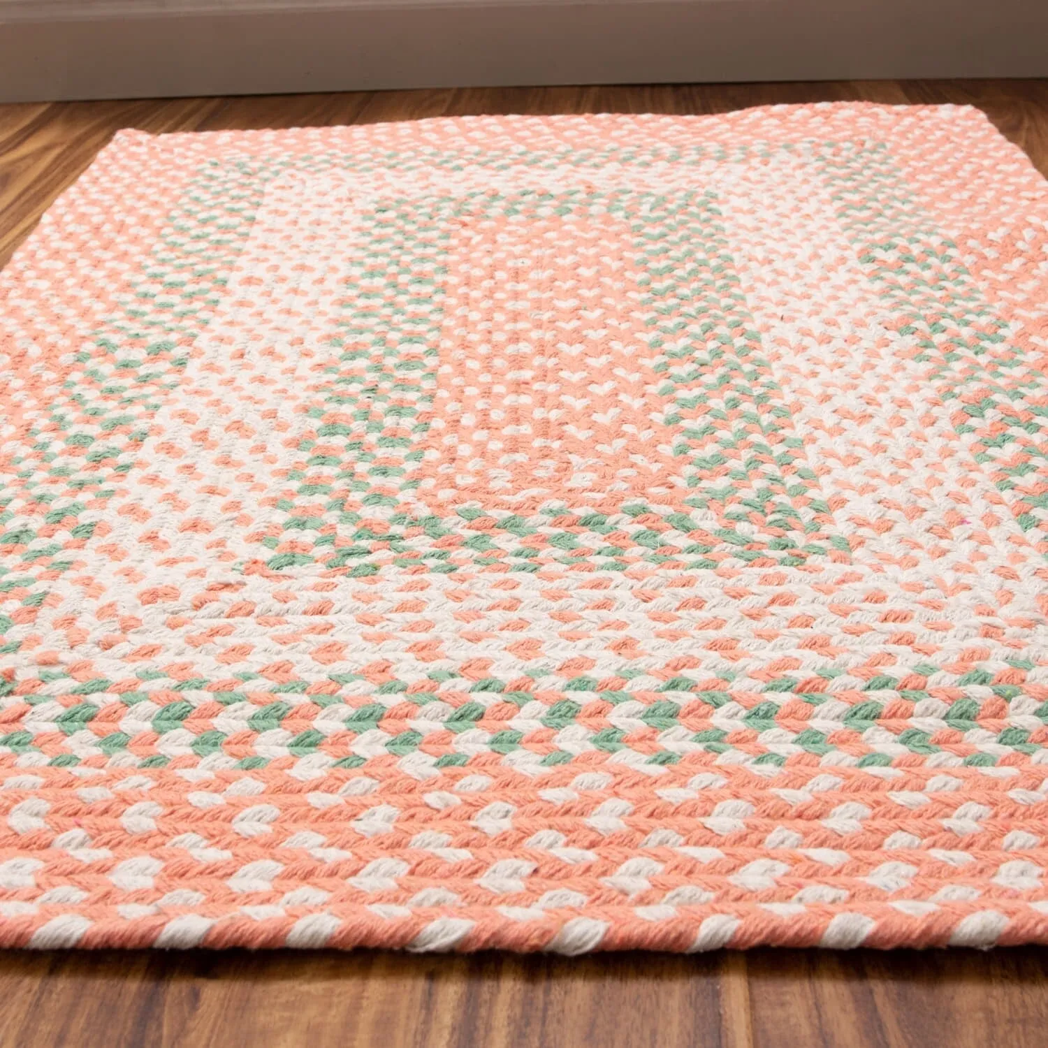 Country Braided Farmhouse Cotton Reversible Area Rug