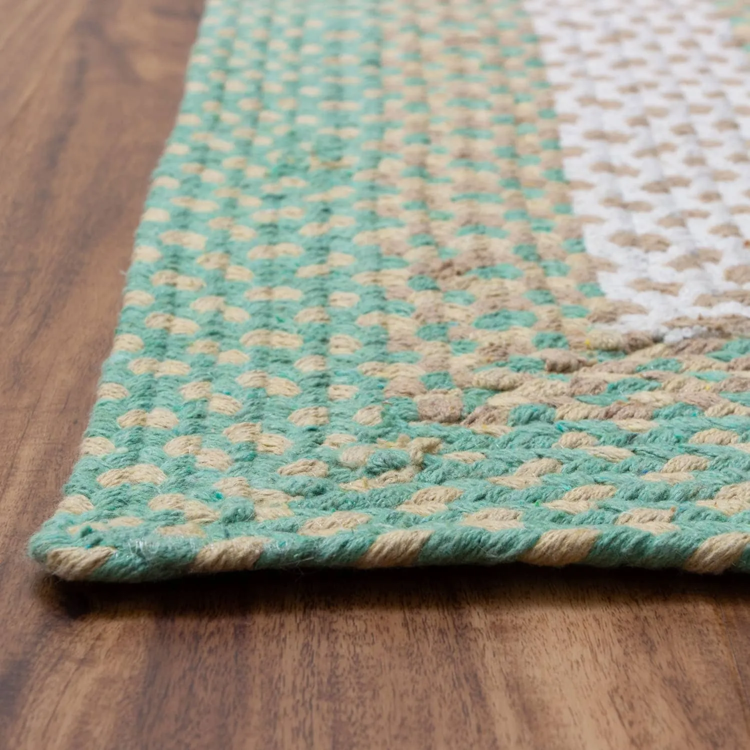 Country Braided Farmhouse Cotton Reversible Area Rug