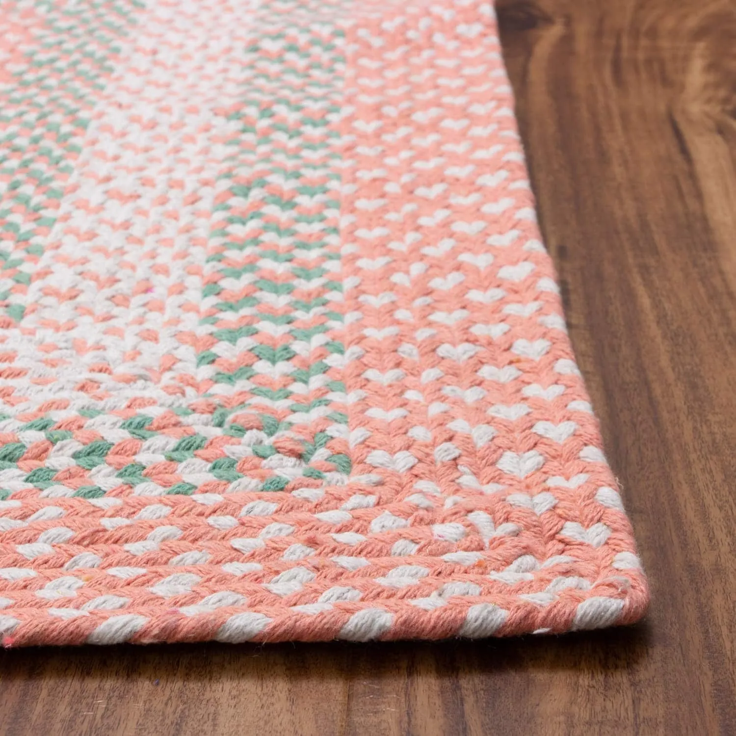 Country Braided Farmhouse Cotton Reversible Area Rug