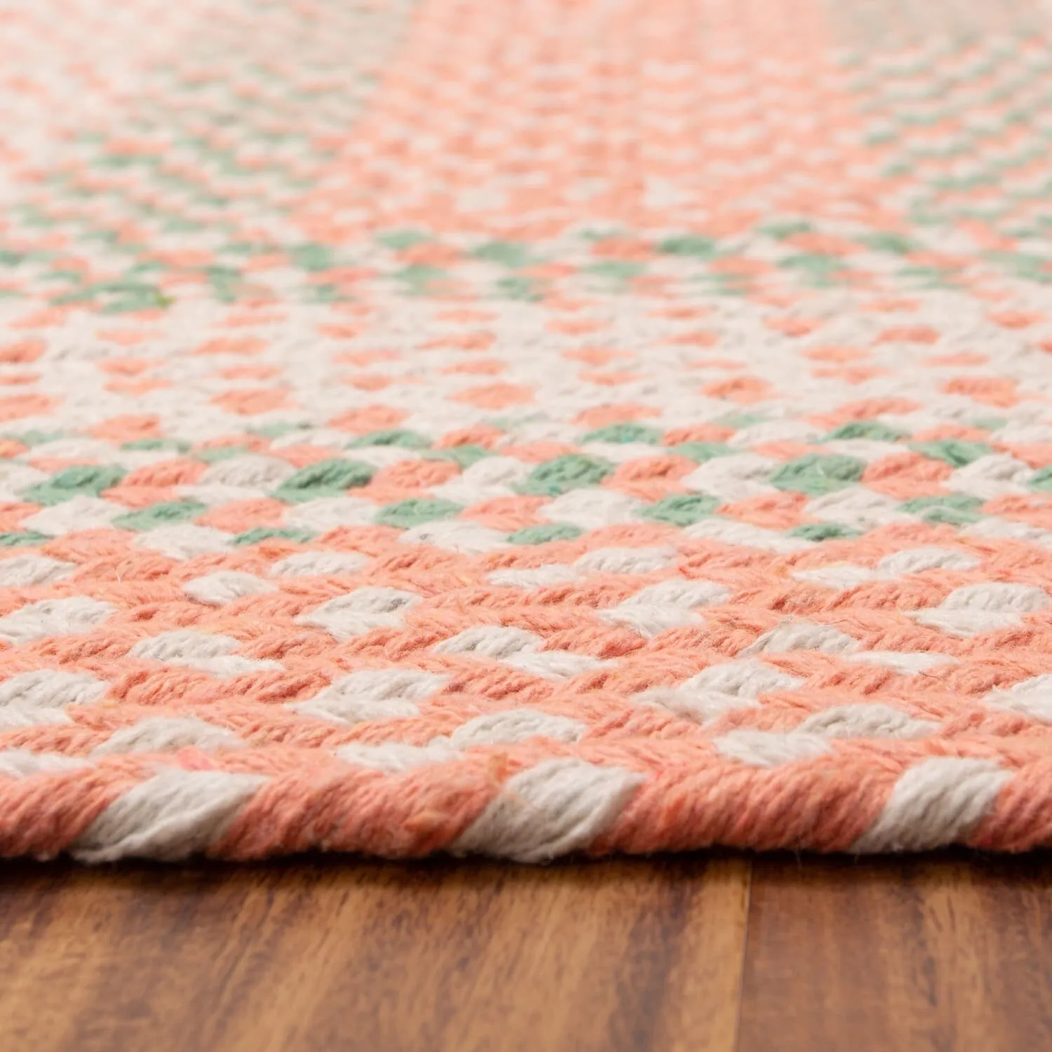 Country Braided Farmhouse Cotton Reversible Area Rug