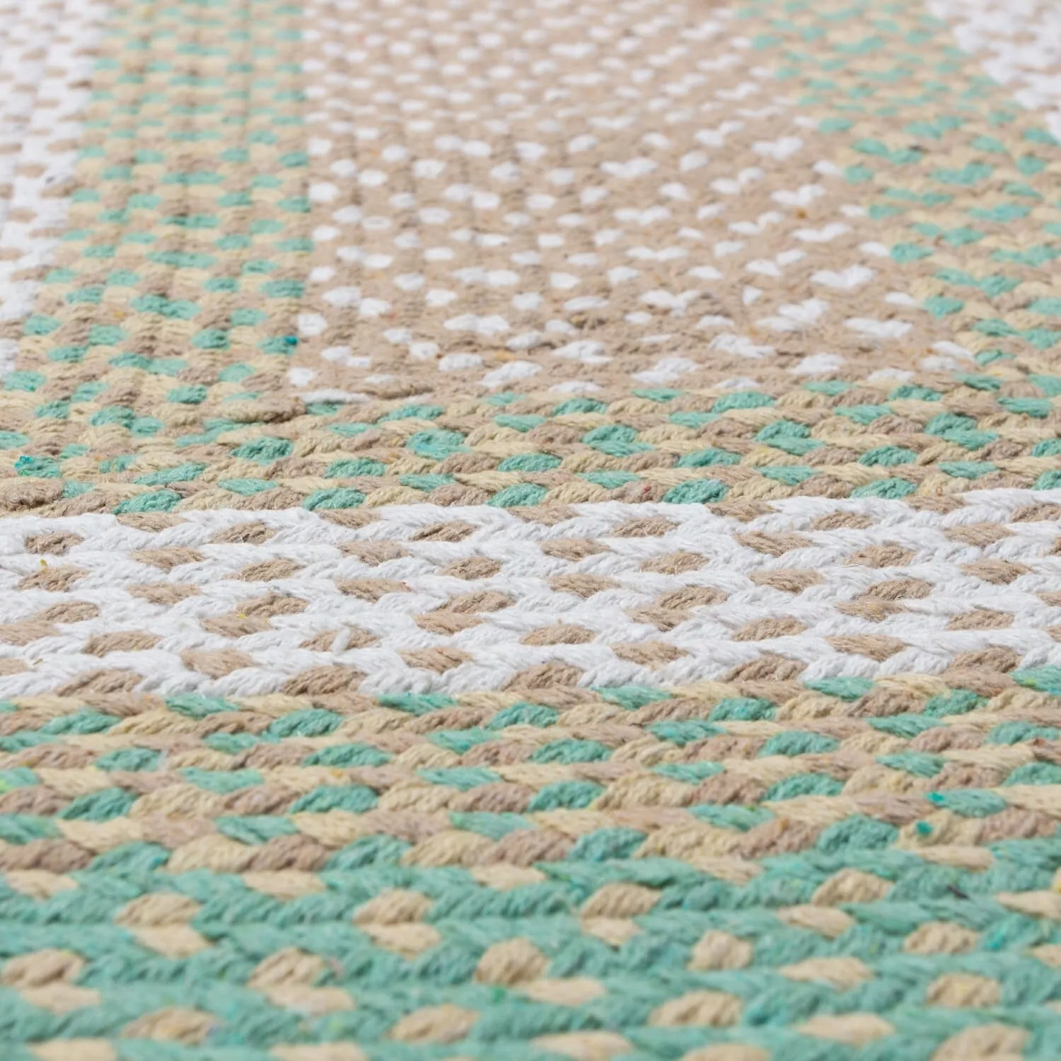 Country Braided Farmhouse Cotton Reversible Area Rug
