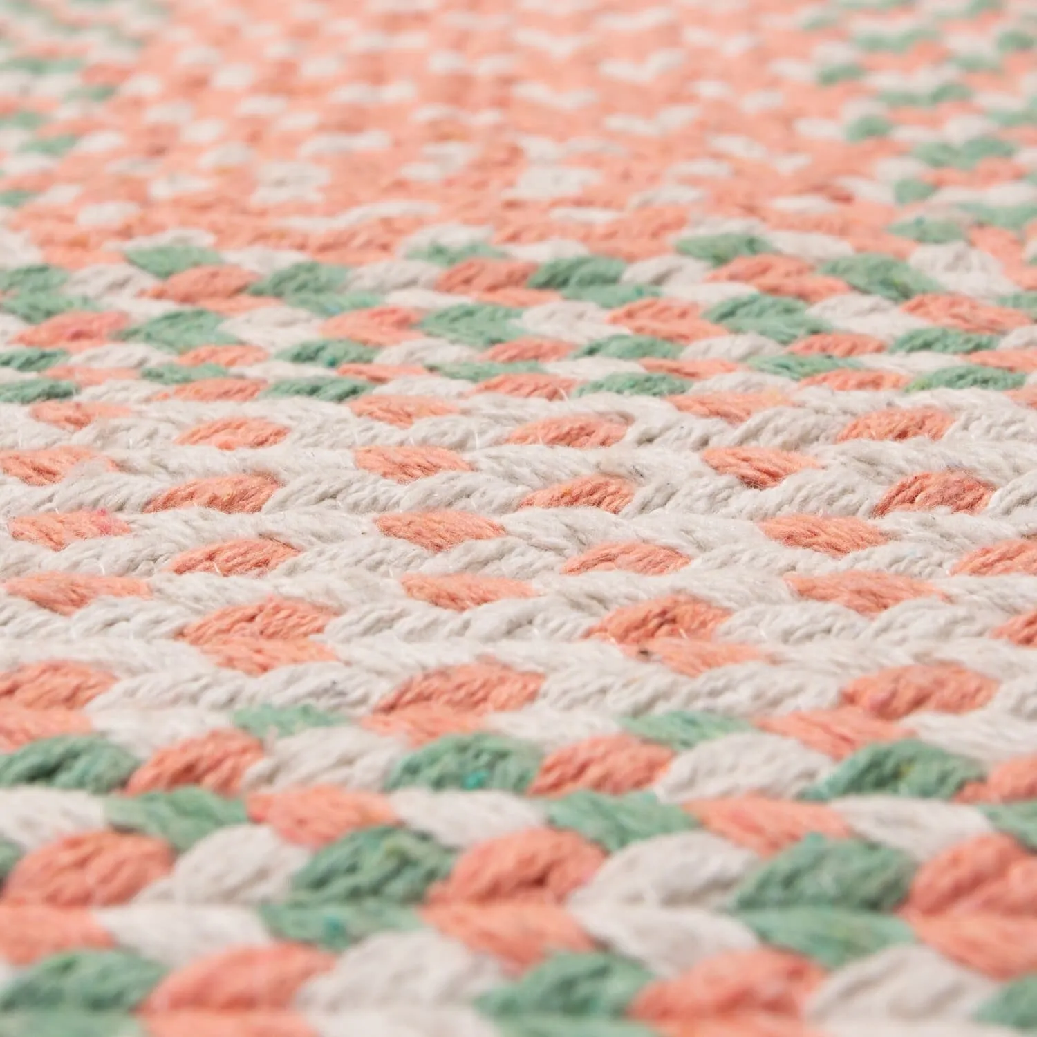 Country Braided Farmhouse Cotton Reversible Area Rug