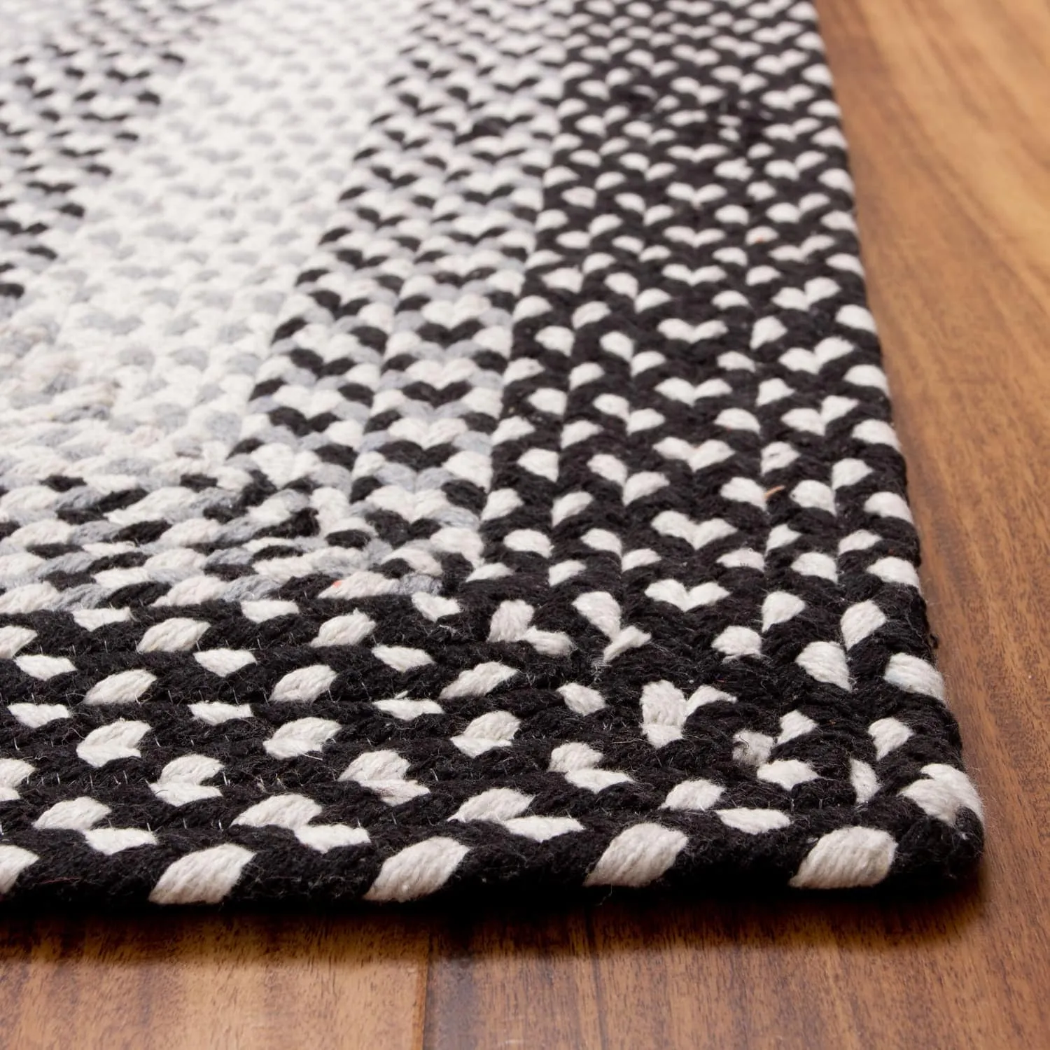Country Braided Farmhouse Cotton Reversible Area Rug
