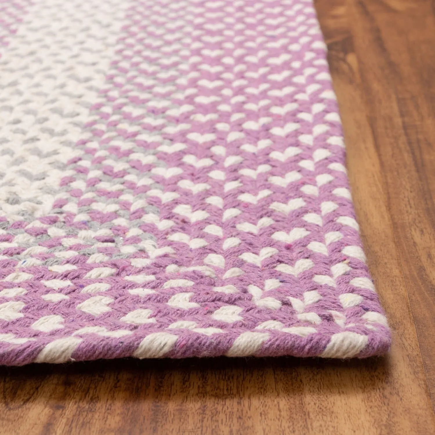 Country Braided Farmhouse Cotton Reversible Area Rug