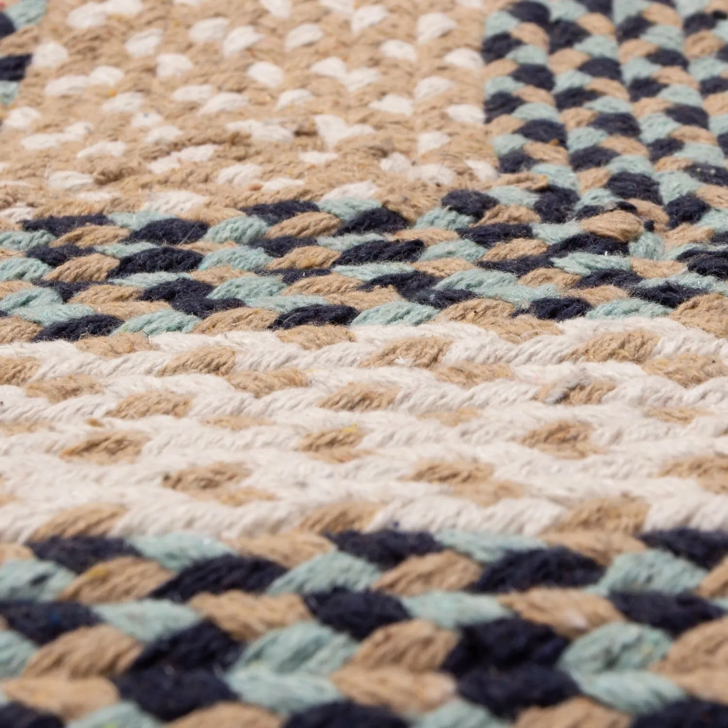 Country Braided Farmhouse Cotton Reversible Area Rug