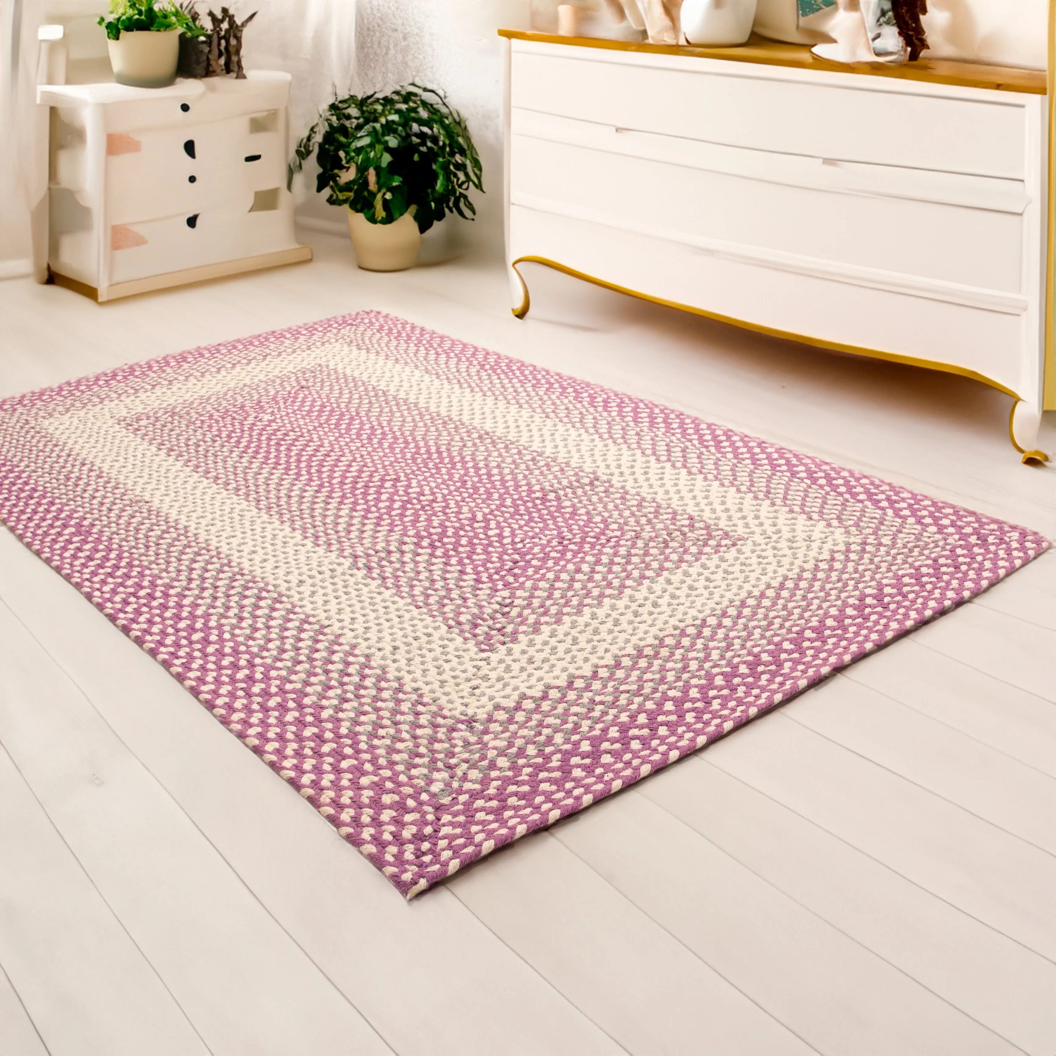 Country Braided Farmhouse Cotton Reversible Area Rug