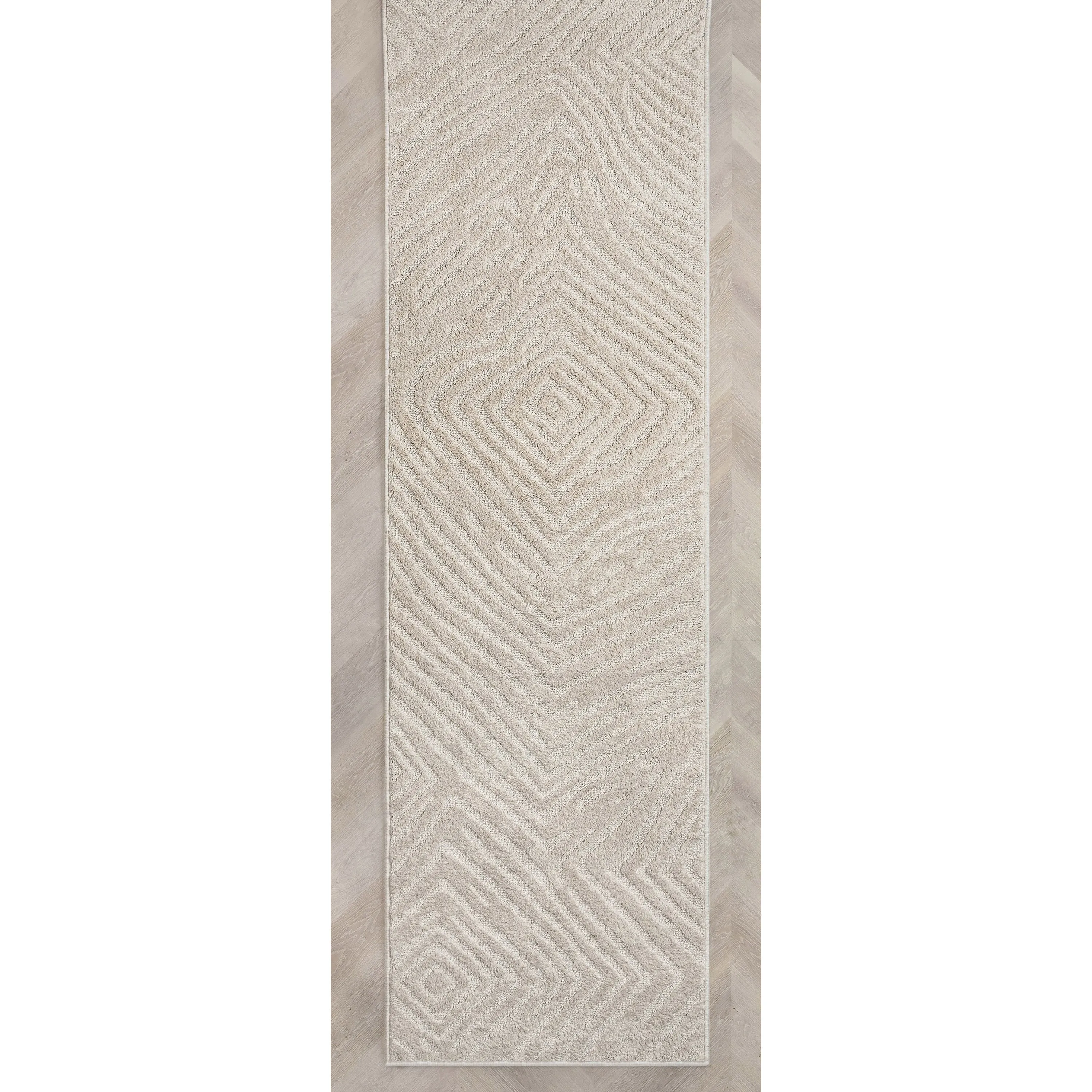 Custom Size Runner Harlow Relajo Modern Solid Striped Soft Stair Rug