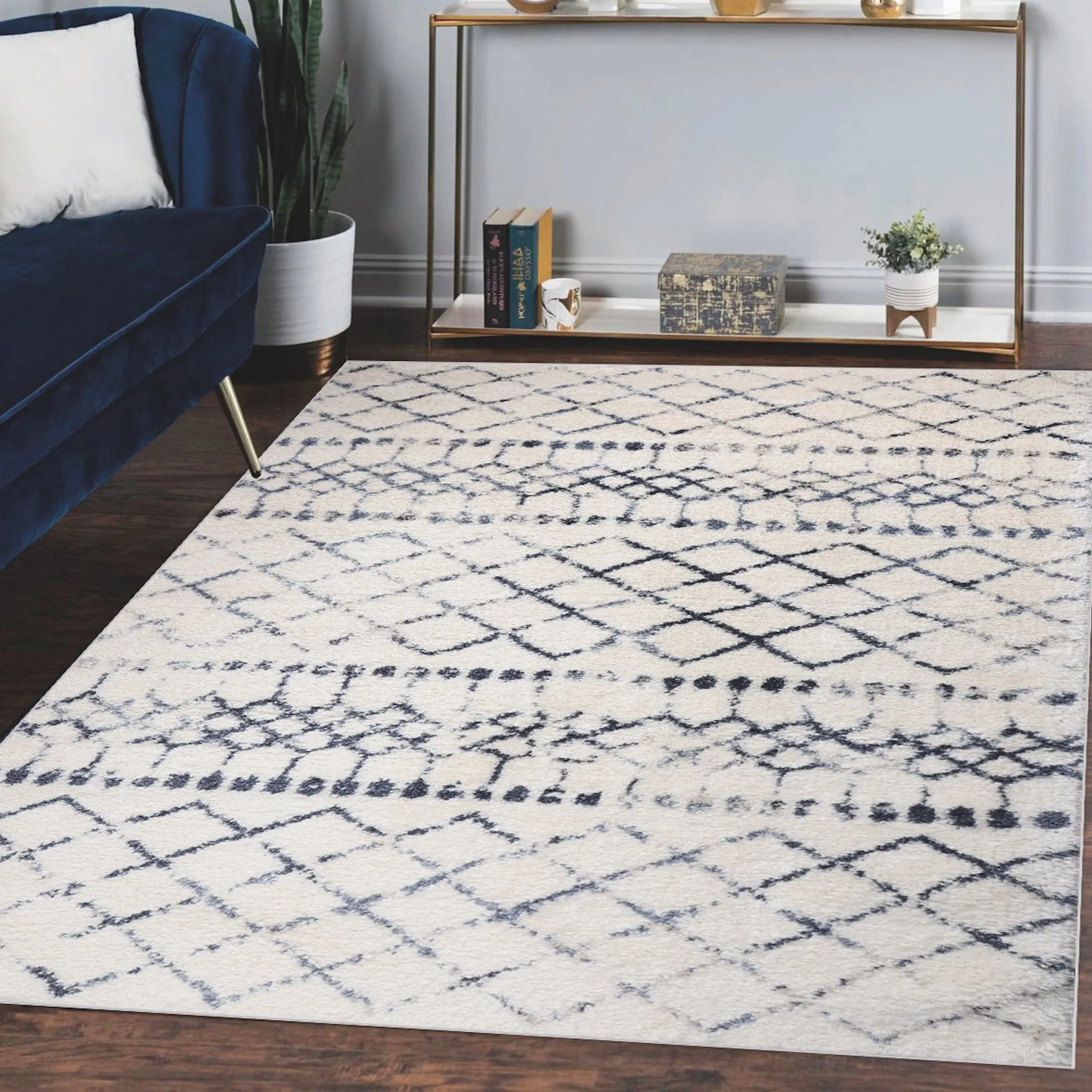 Daku Collection Moroccan Distressed Area Rug